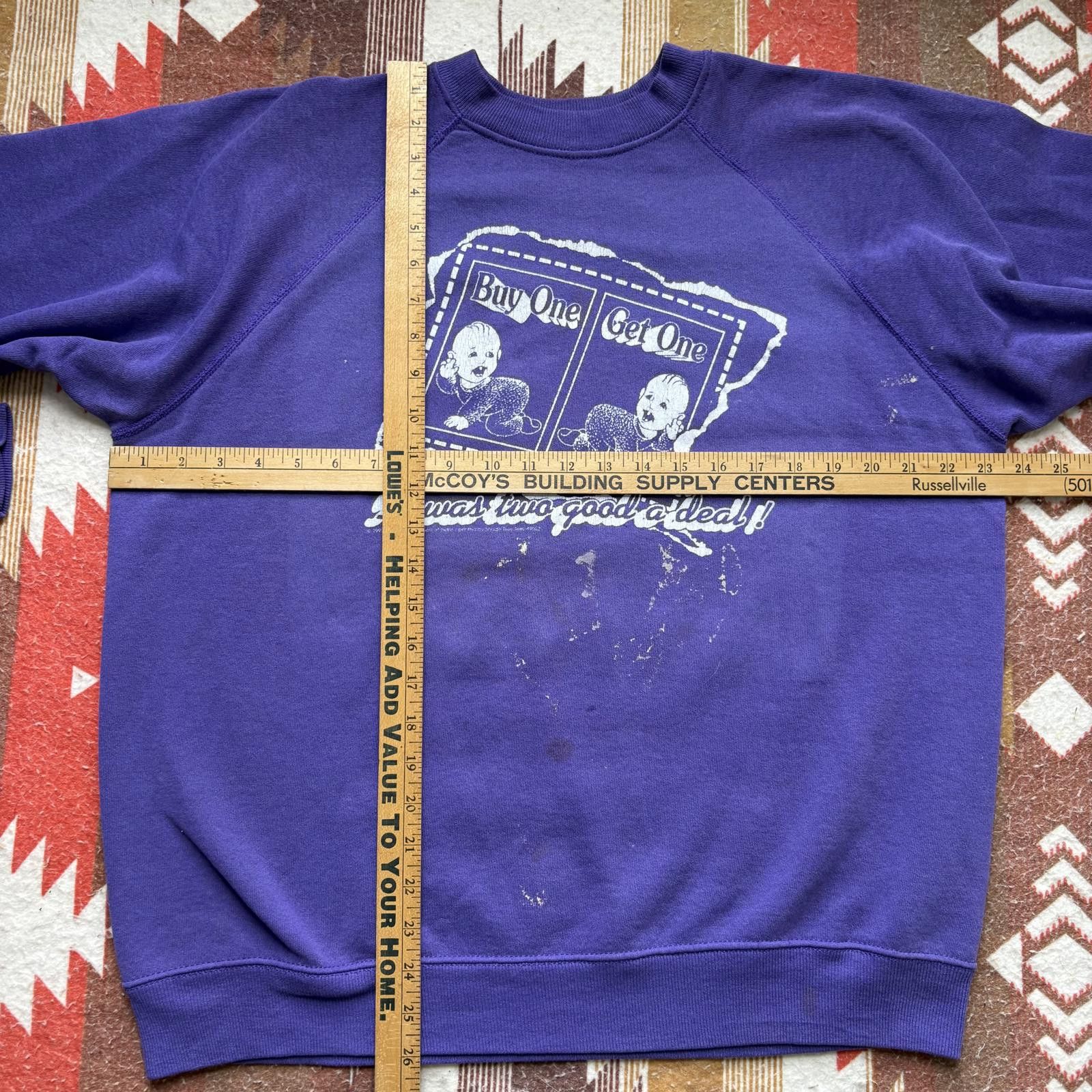 Hanes Vintage 90s Distressed Buy One Get One Twin Funny Sweatshirt Size XL / US 12-14 / IT 48-50 - 5 Thumbnail