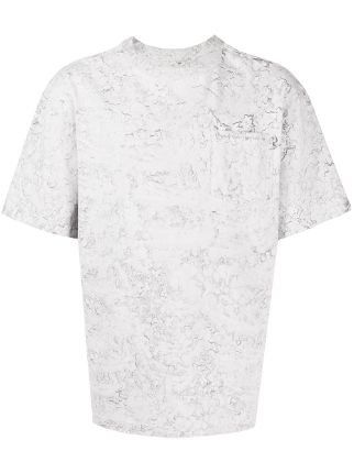 image of Feng Chen Wang O1Mle0424 Hand Spray T-Shirt In Grey, Men's (Size Large)
