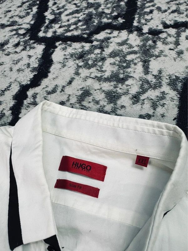 Hugo Boss Elegant Hugo Boss shirt white black XXL slim Size US XXL / EU 58 / 5 - 4 Thumbnail