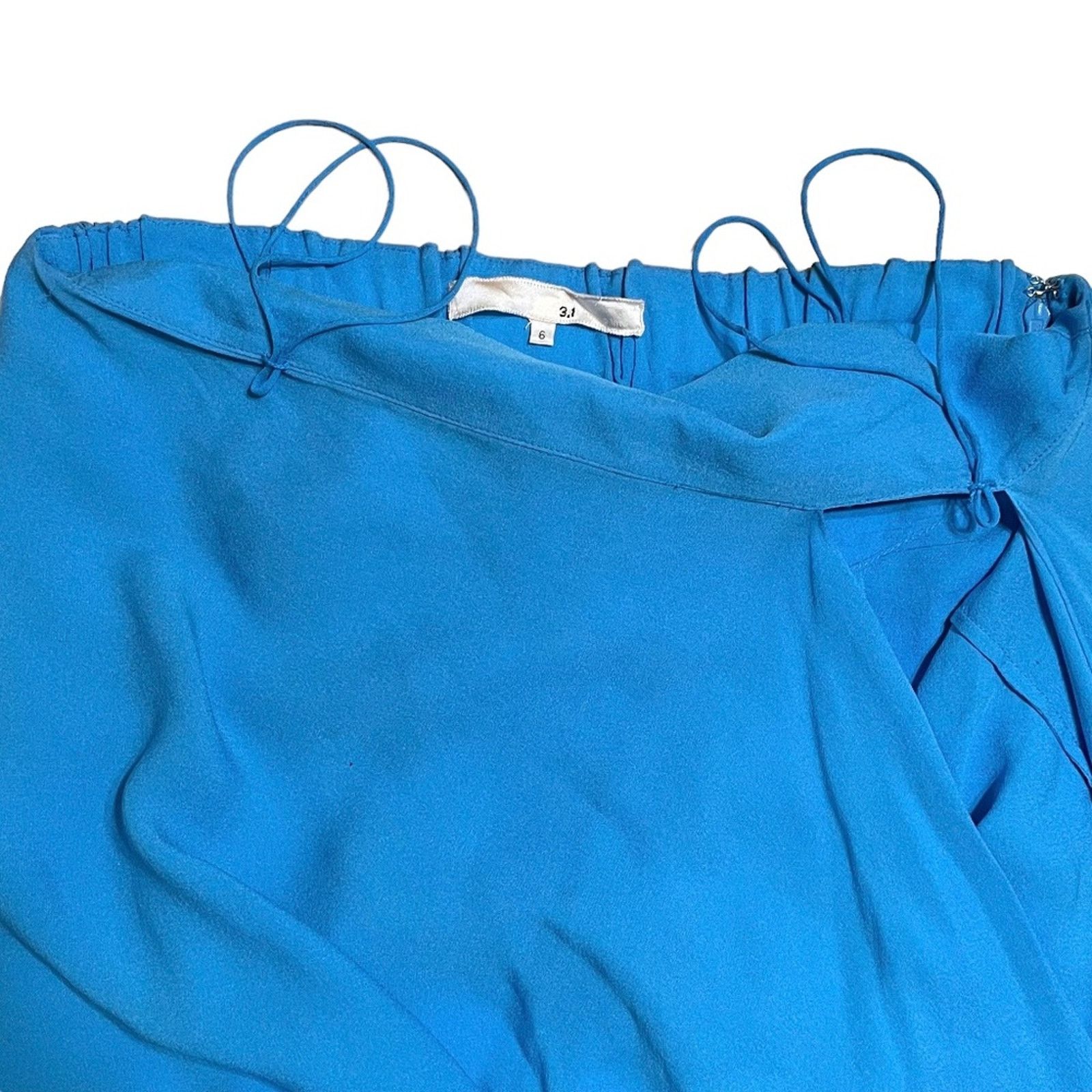 3.1 Phillip Lim 3.1 Phillip Lim Silk Blue Draped Strapless Mini Dress AW07 Size M / US 6-8 / IT 42-44 - 6 Thumbnail