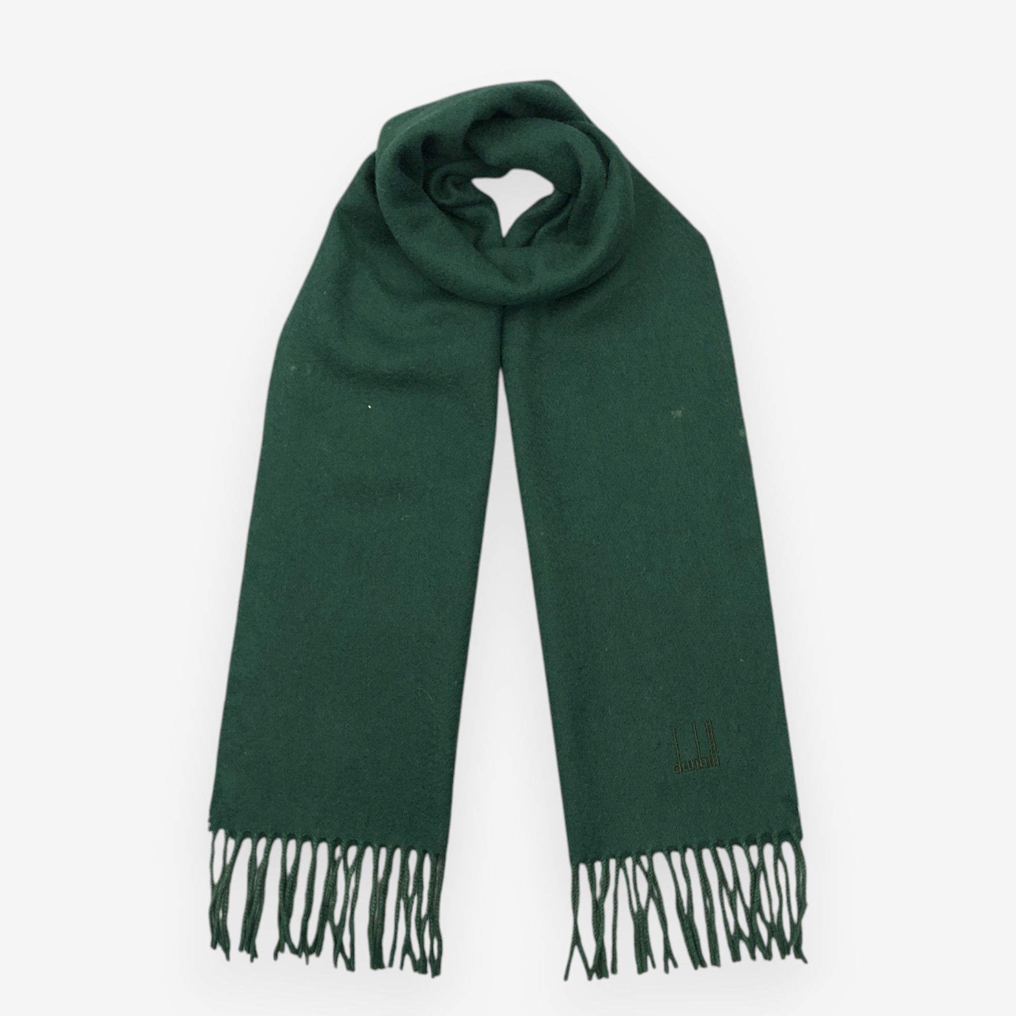 Japanese Brand Vintage Dunhill Scarf Muffler Wool Fringe Scarves Size ONE SIZE - 1 Thumbnail