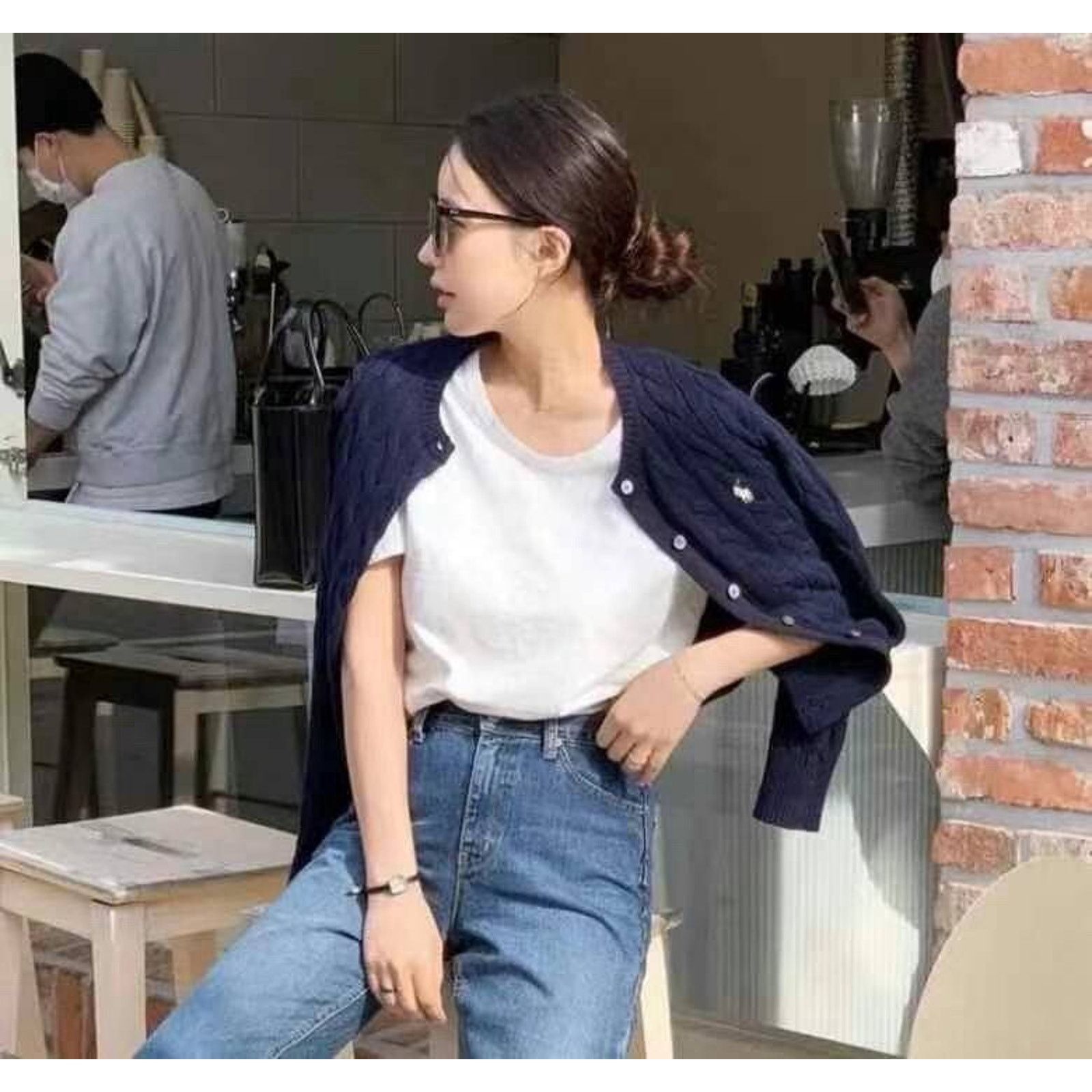 Ralph Lauren NEW POLO RALPH LAUREN Women Cotton Cardigan Blue Large Size L / US 10 / IT 46 - 6 Thumbnail