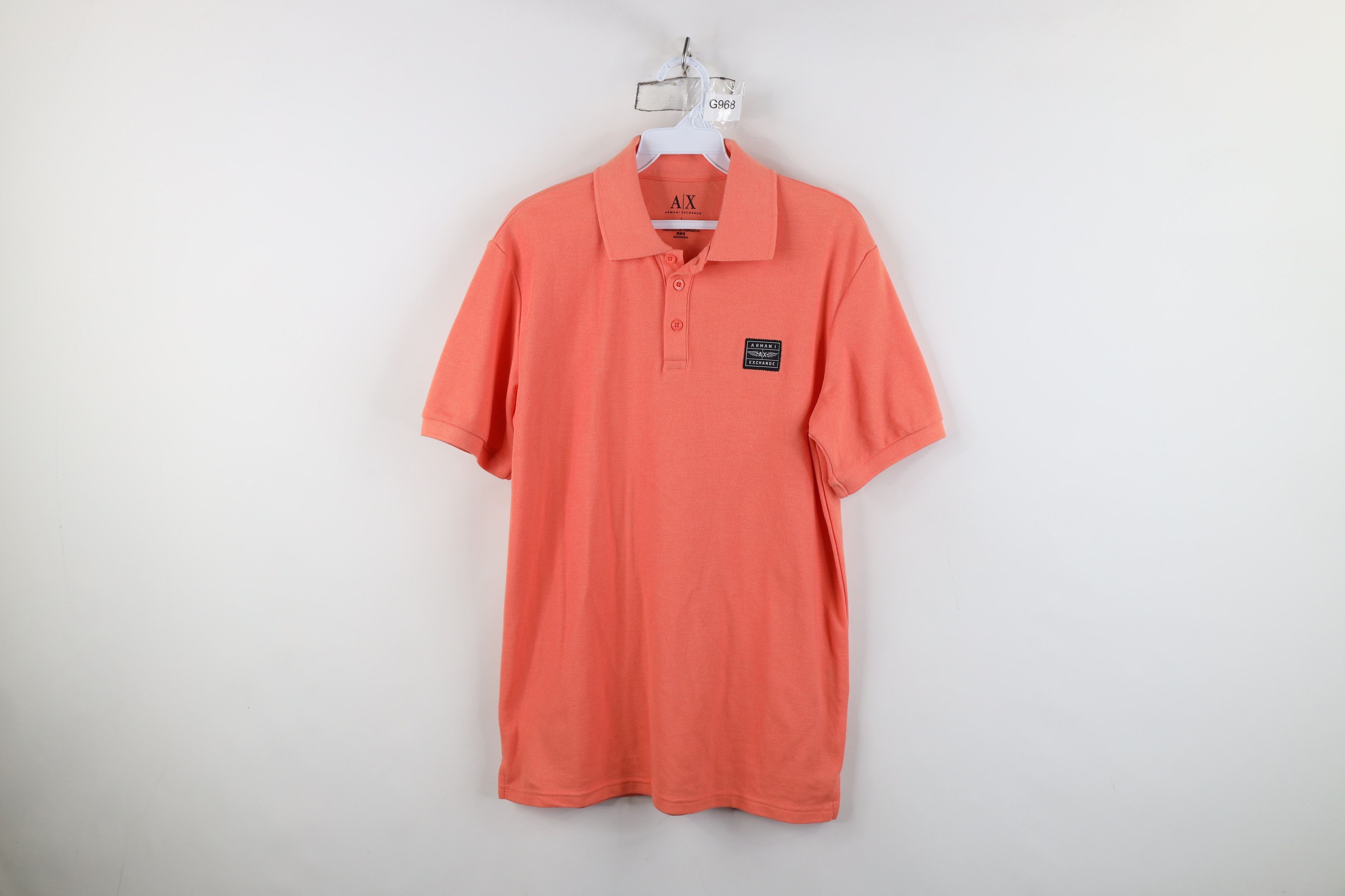 Armani Exchange Armani Exchange Box Logo Soft Cotton Collared Polo Salmon Size US L / EU 52-54 / 3 - 1 Thumbnail