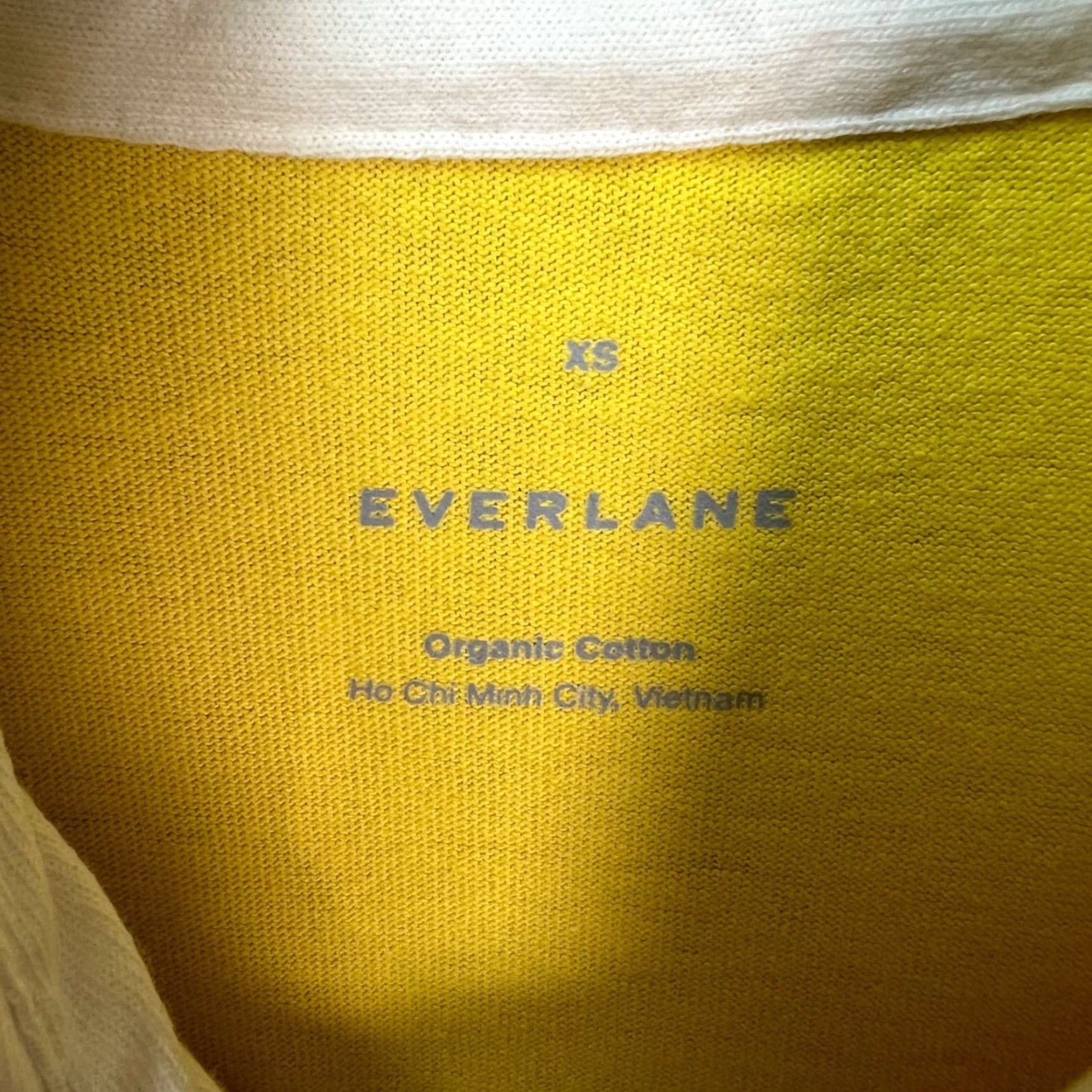 Everlane Everlane Polo Shirt Womens XS Organic Cotton Yellow w/ White Collar Shirt Size XS / US 0-2 / IT 36-38 - 3 Thumbnail