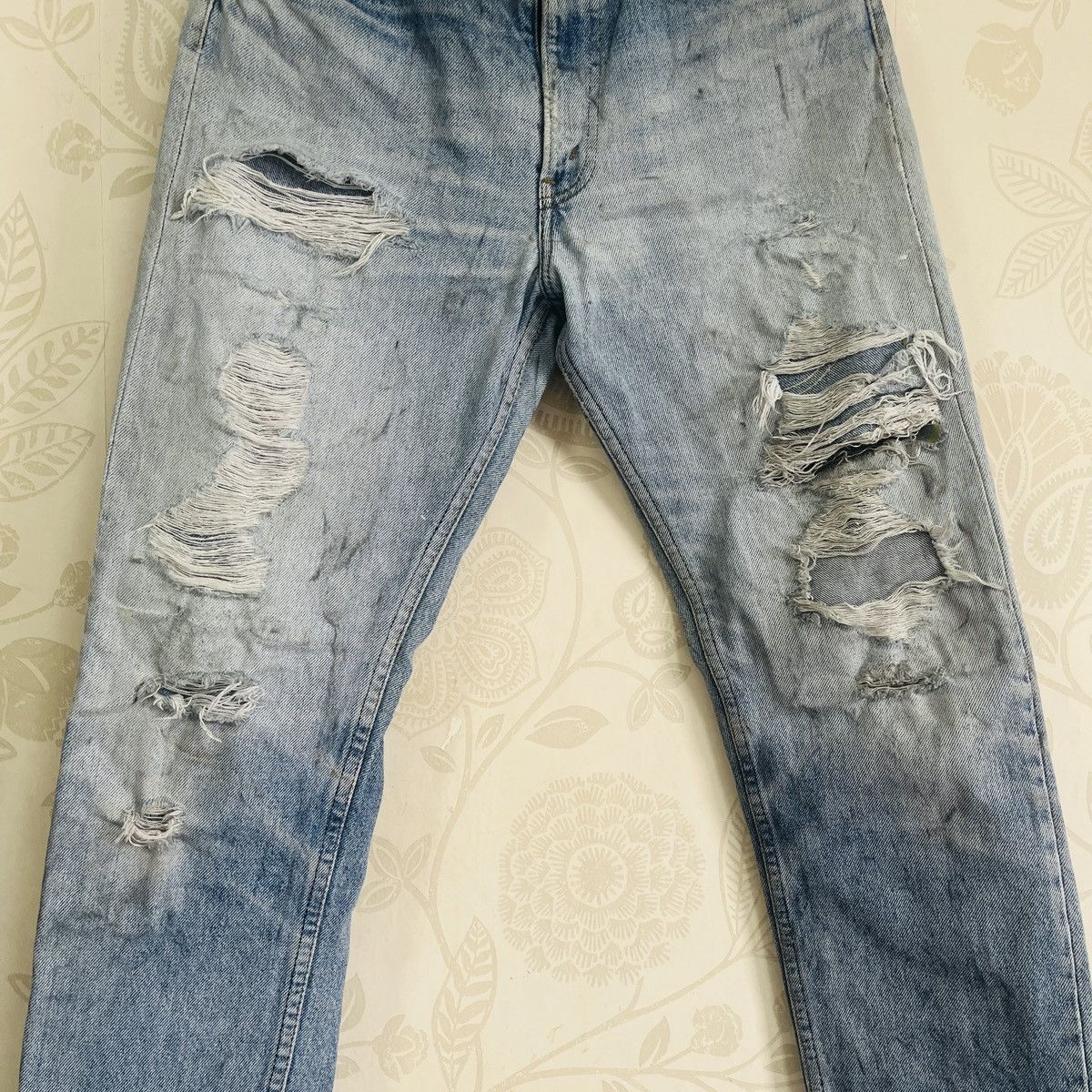 Levi's Grails Levis 501 Button 650 Distressed Ripped Denim USA Size US 30 / EU 46 - 11 Thumbnail