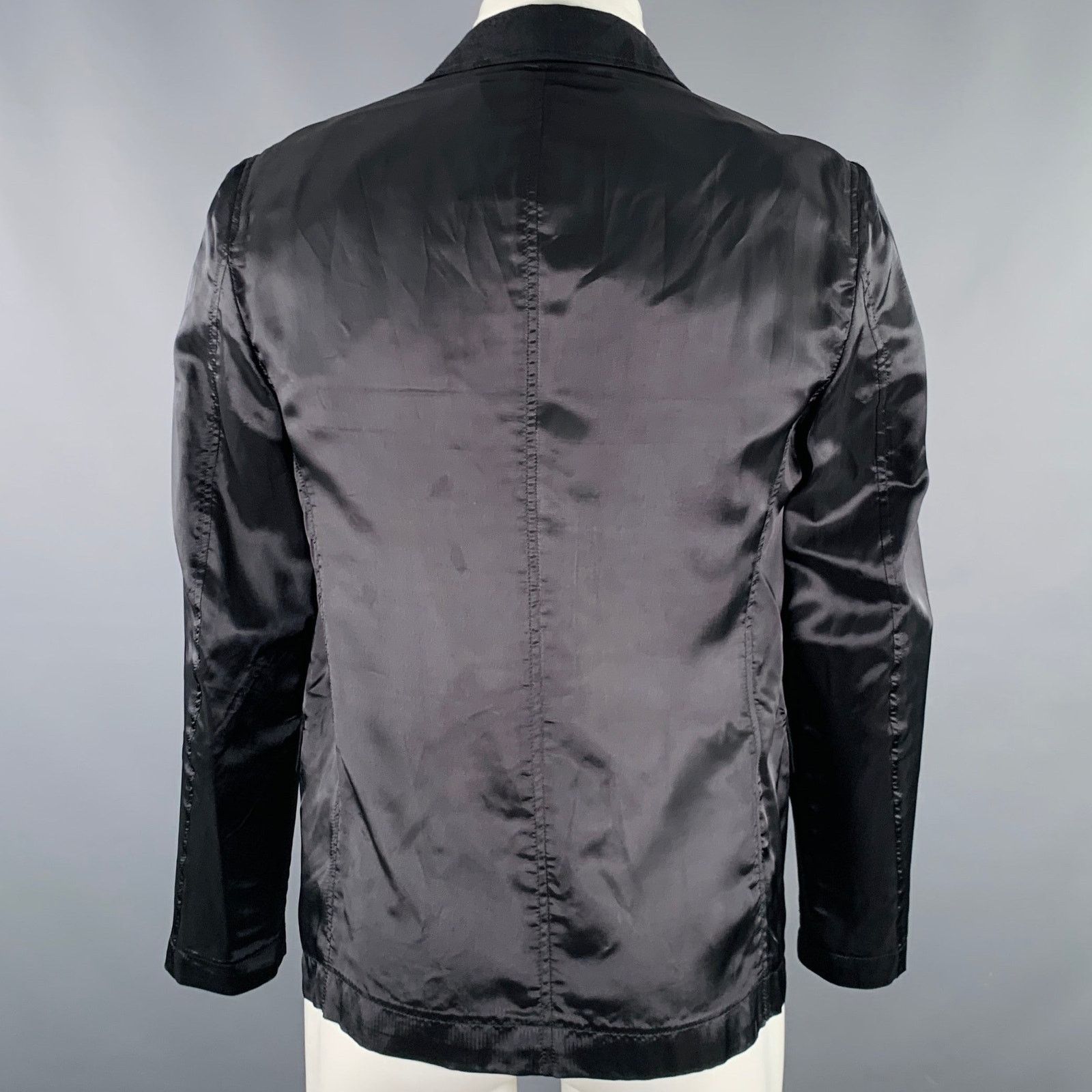 Alexander McQueen Size 40 Black Jacquard Wool Blend Sport Coat Size 40R - 4 Thumbnail