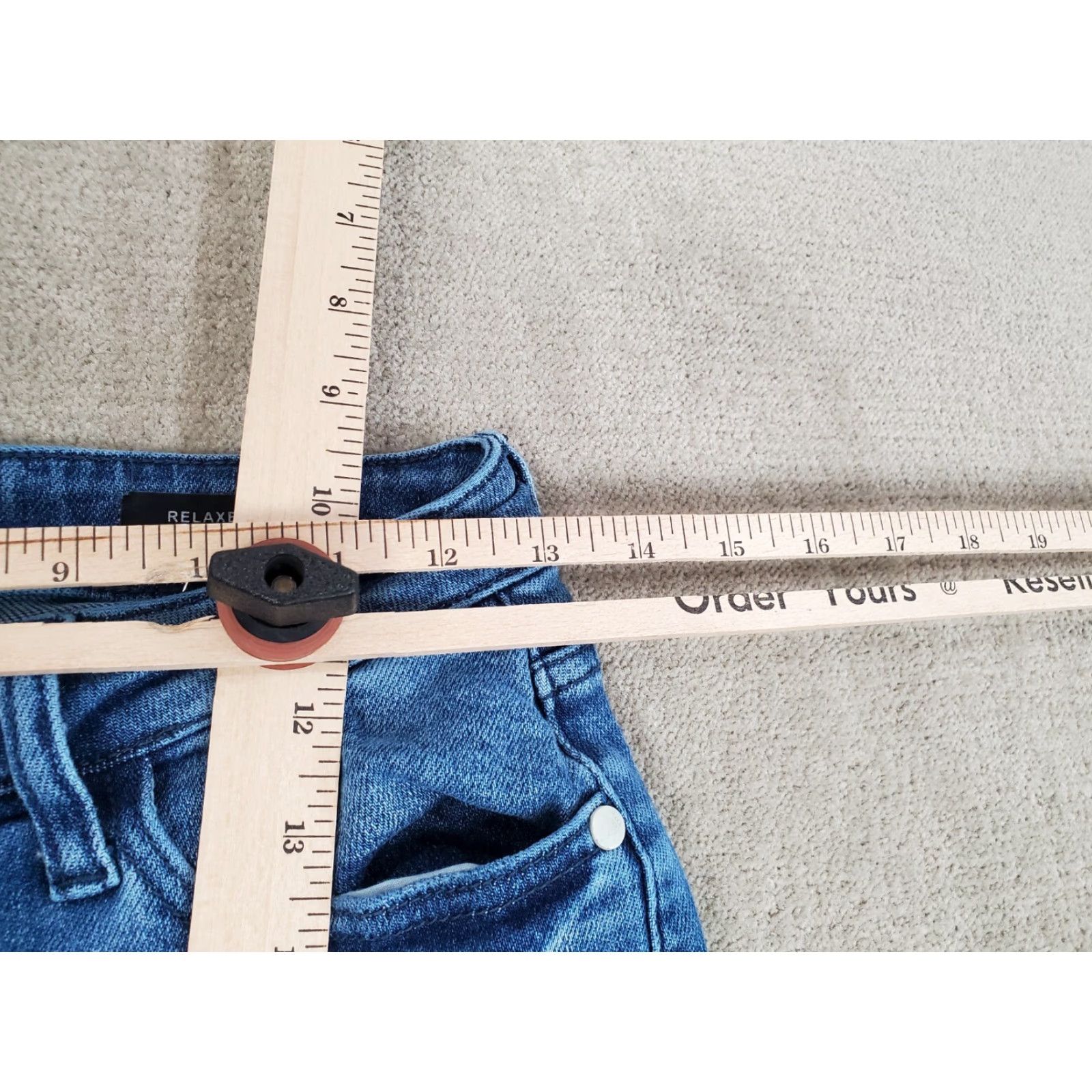 Denime Judy Blue Jeans Womens 26 Relaxed Fit Denim Stretch Elastic Waist Medium Wash Pockets Logo Size 26" / US 2 / IT 38 - 2 Thumbnail