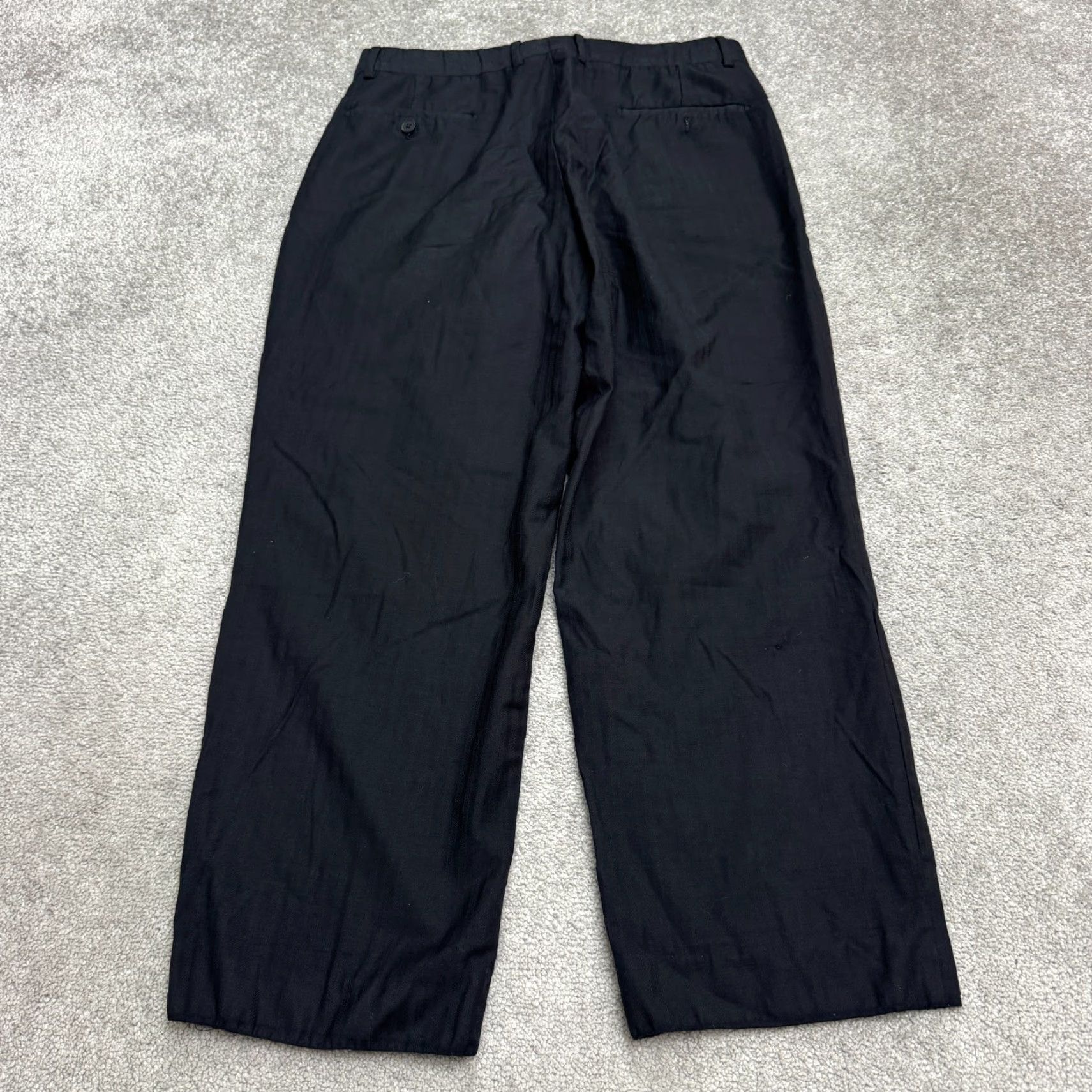 Vintage **Black Wool Mens Straight Leg Work Pants Giorgio Sanetti** User: Black Wool Mens Straight Leg Work Pants Giorgio Sanetti Size US 36 / EU 52 - 2 Thumbnail