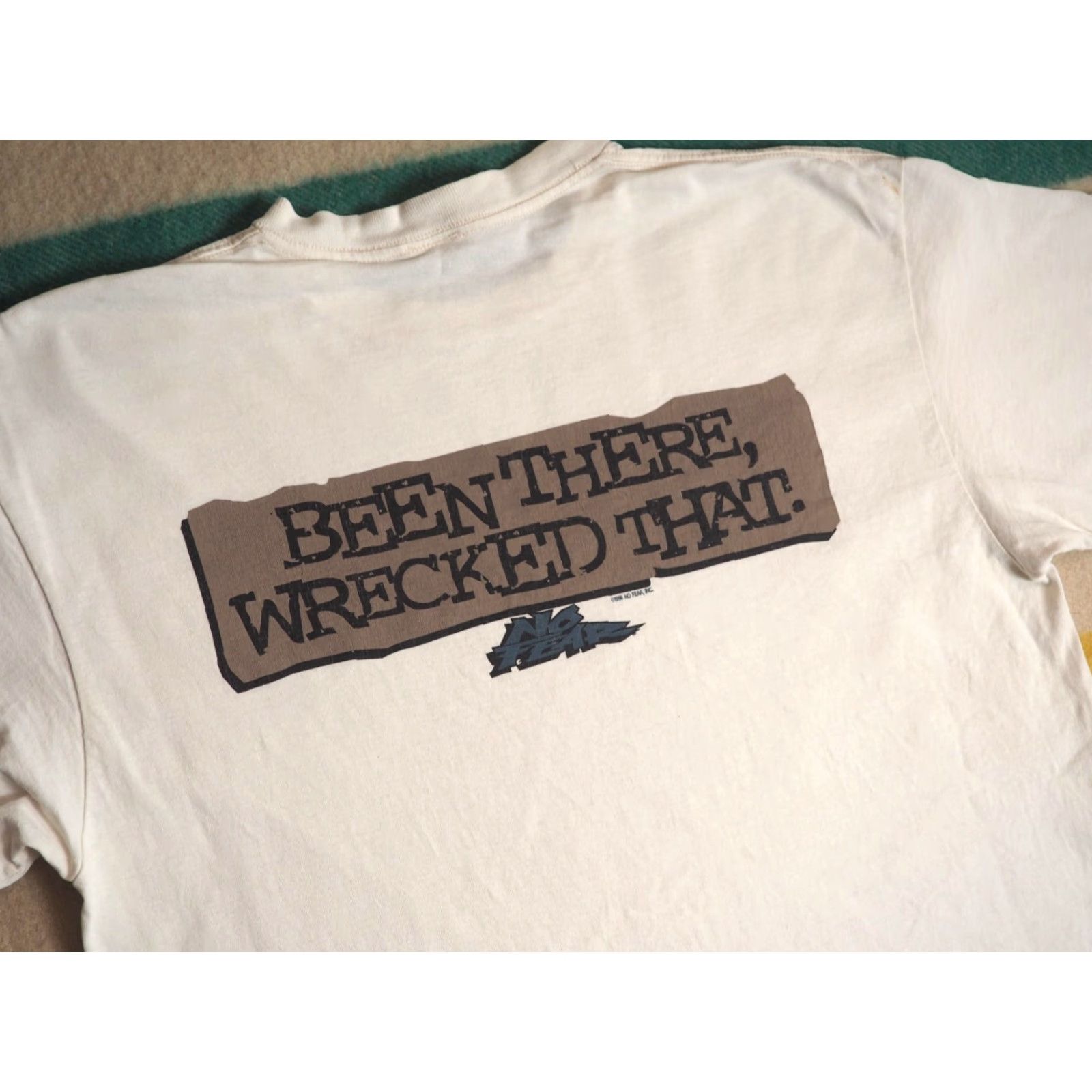 No Fear VTG 90s No Fear Tee Shirt Mens XL Beige Grunge Graphic Tee T-Shirt USA Short Sleeve Vintage 1990s Casual Size US XL / EU 56 / 4 - 5 Thumbnail