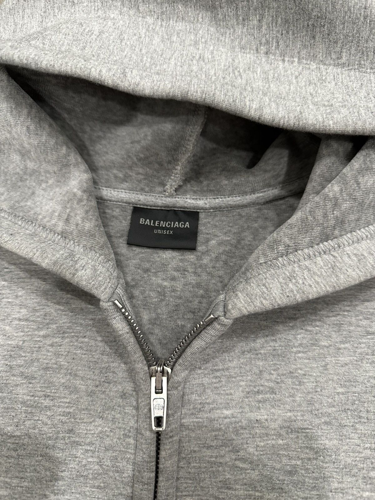 Balenciaga Balenciaga Loop Sports Icon Grey Black Zip Hoodie Size US L / EU 52-54 / 3 - 3 Thumbnail