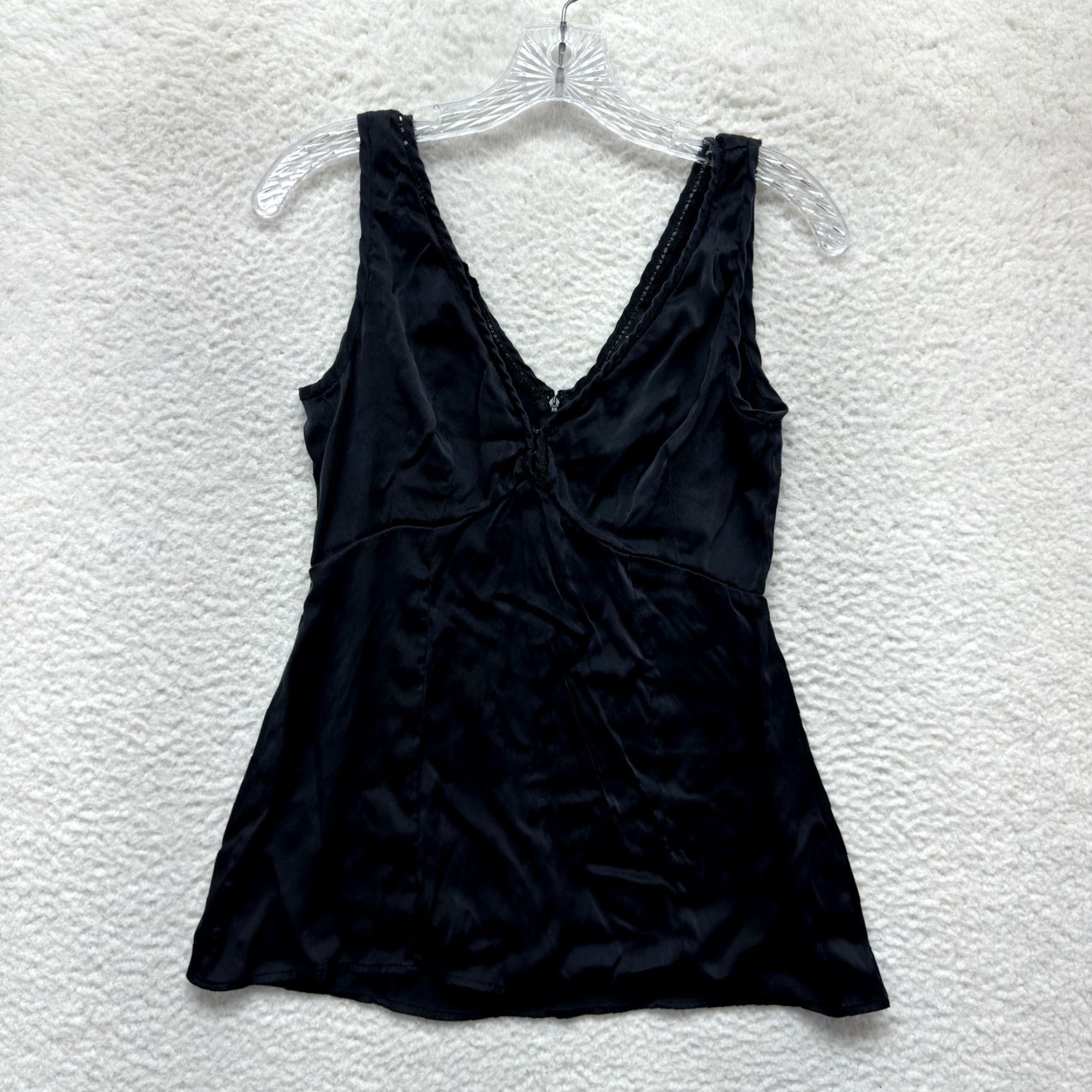 Nanette Lepore VINTAGE Nanette Lepore Silk Top Shirt Black 6 Nanette Lepore Womens Small Medium Grunge Whimsigoth Y2K Fairy Size M / US 6-8 / IT 42-44 - 2 Thumbnail