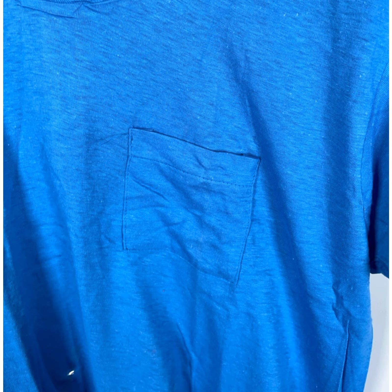Fruit Of The Loom VINTAGE Fruit of the Loom T-Shirt Pocket Blue 80s XL Large Men Mens Short Sleeve Crew Neck Solid Cotton 100% Single Stitch Retro 80s Theme Size US L / EU 52-54 / 3 - 7 Thumbnail