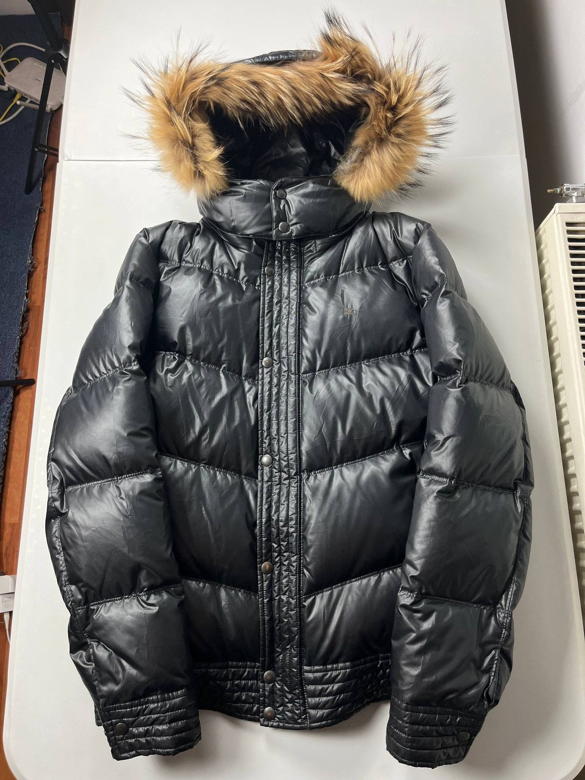Burberry 00’ Japanese Burberry fur puffer jacket Size US L / EU 52-54 / 3 - 1 Thumbnail