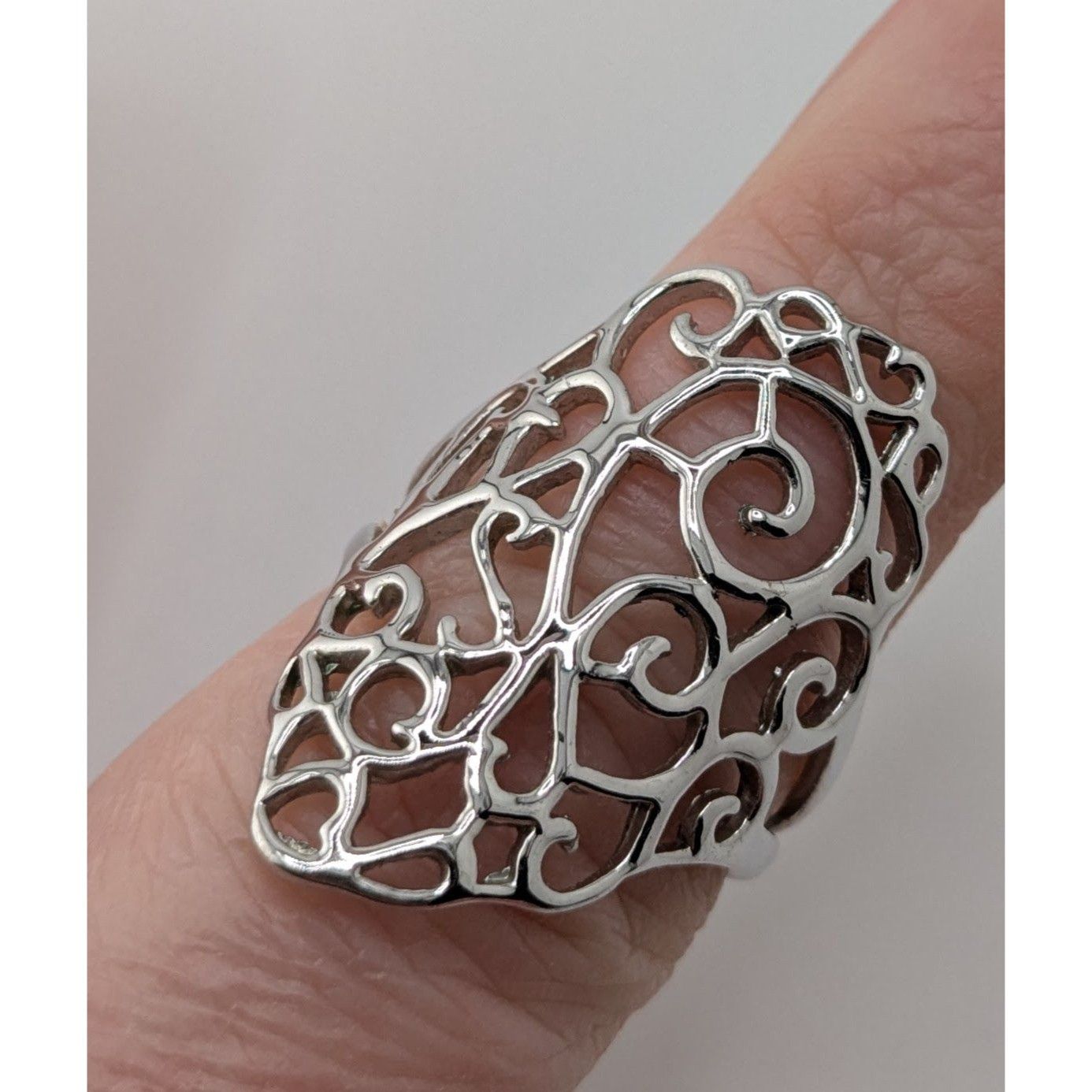 Other Romantic Fantasy Openwork Filigree Statement Ring Size 8.5 S Size ONE SIZE - 2 Thumbnail