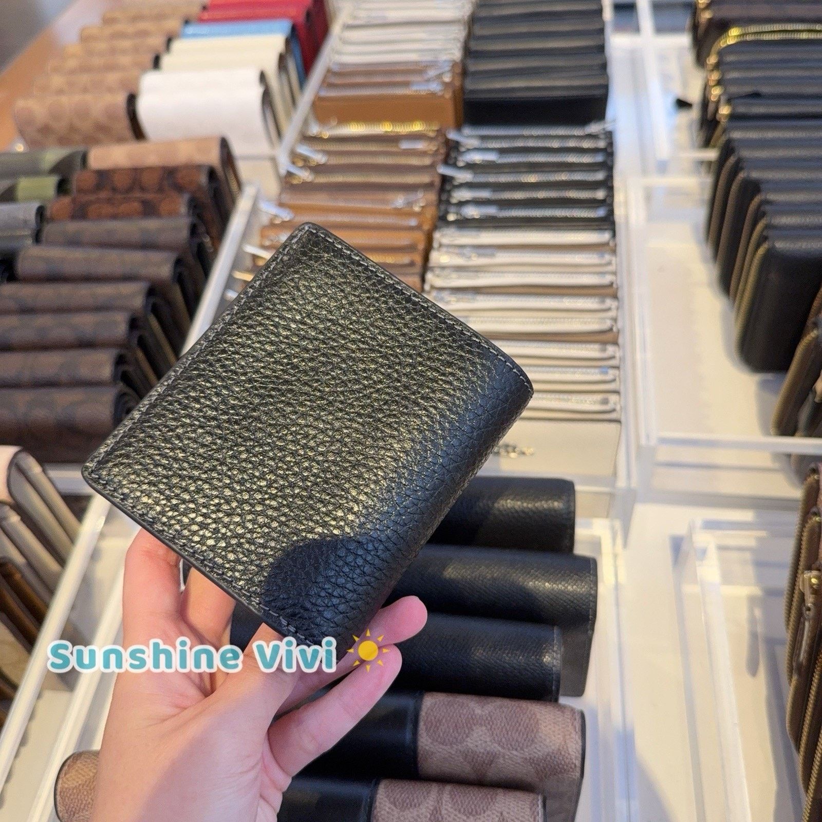 Coach NWT Coach Snap Wallet CBO77 Gold/Black Shiny Pebble Leather Size ONE SIZE - 4 Thumbnail