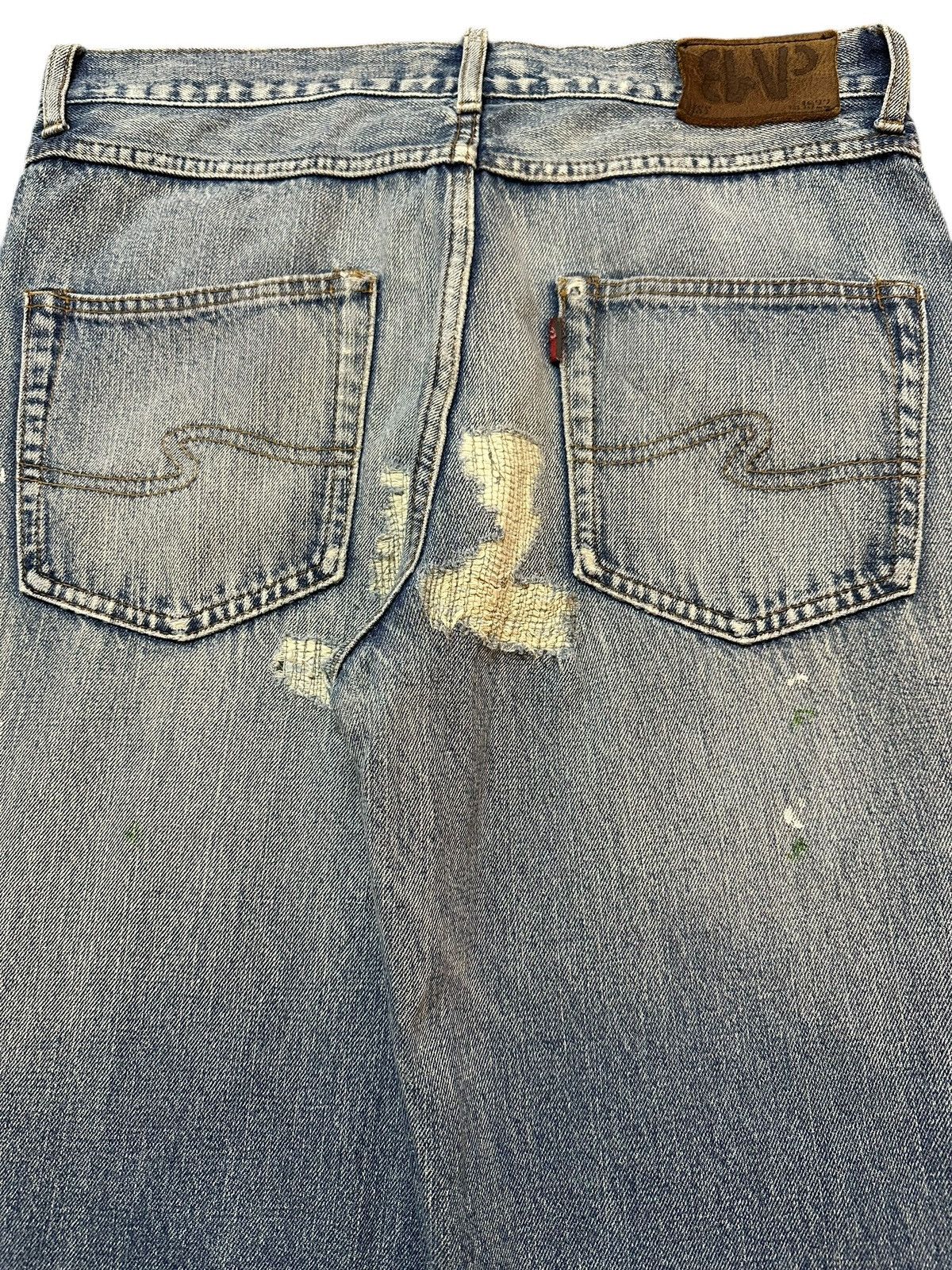 Hysteric Glamour Vintage Japanese Brand Blue Faded Distressed Loose Jeans Size US 32 / EU 48 - 6 Thumbnail