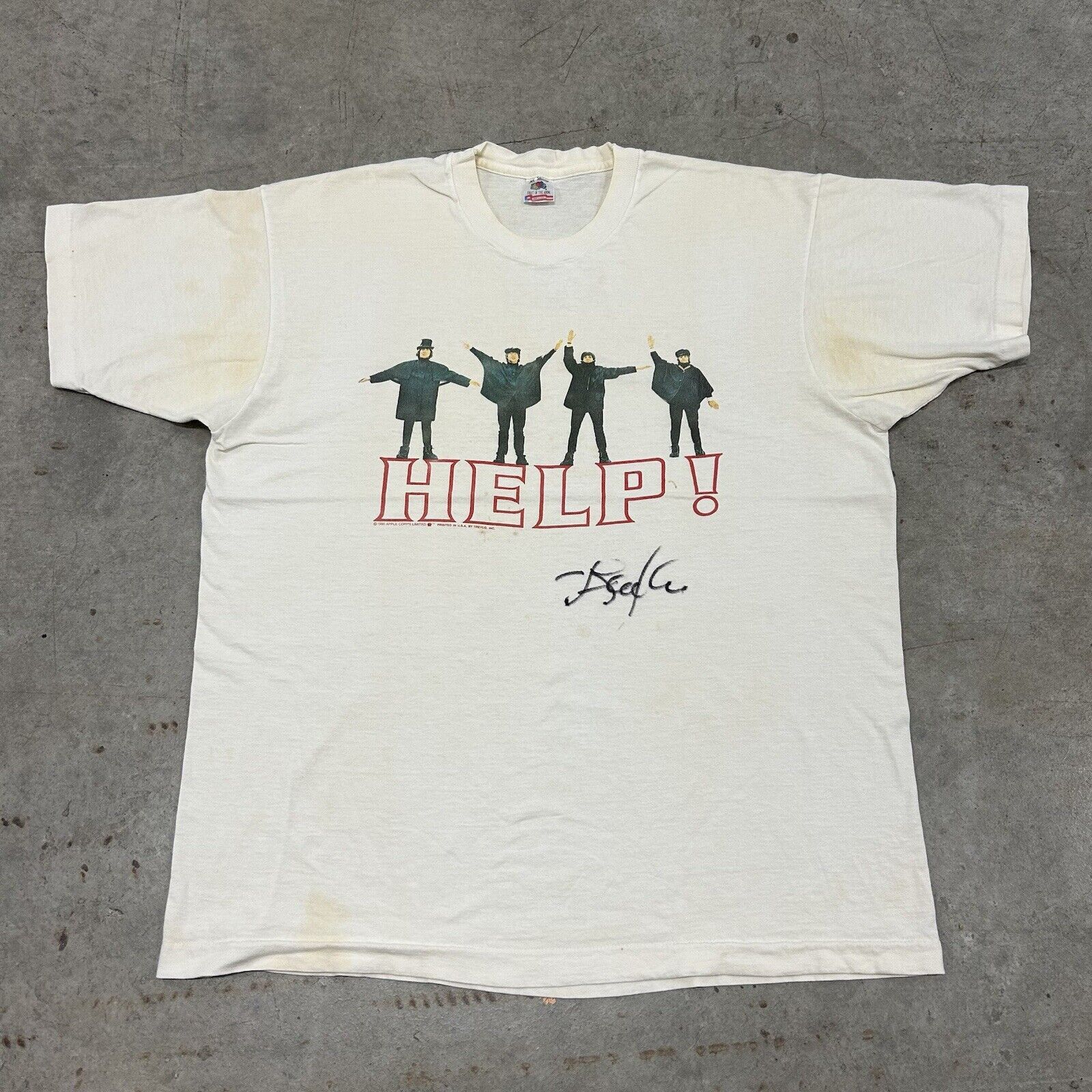 Band Tees × Vintage Vintage The Beatles Autographed Signed Band Tee Size XL RARE Size US XL / EU 56 / 4 - 1 Thumbnail