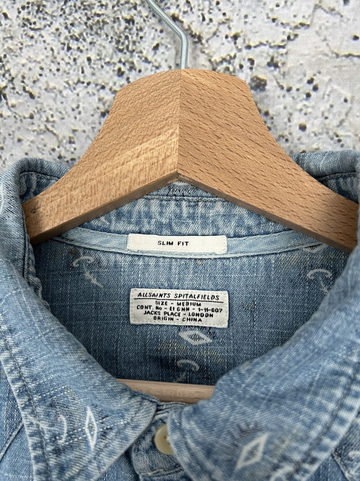 Allsaints Allsaints Denim Avant Garde Shirt Designer Grunge Streetwear Size US M / EU 48-50 / 2 - 6 Thumbnail