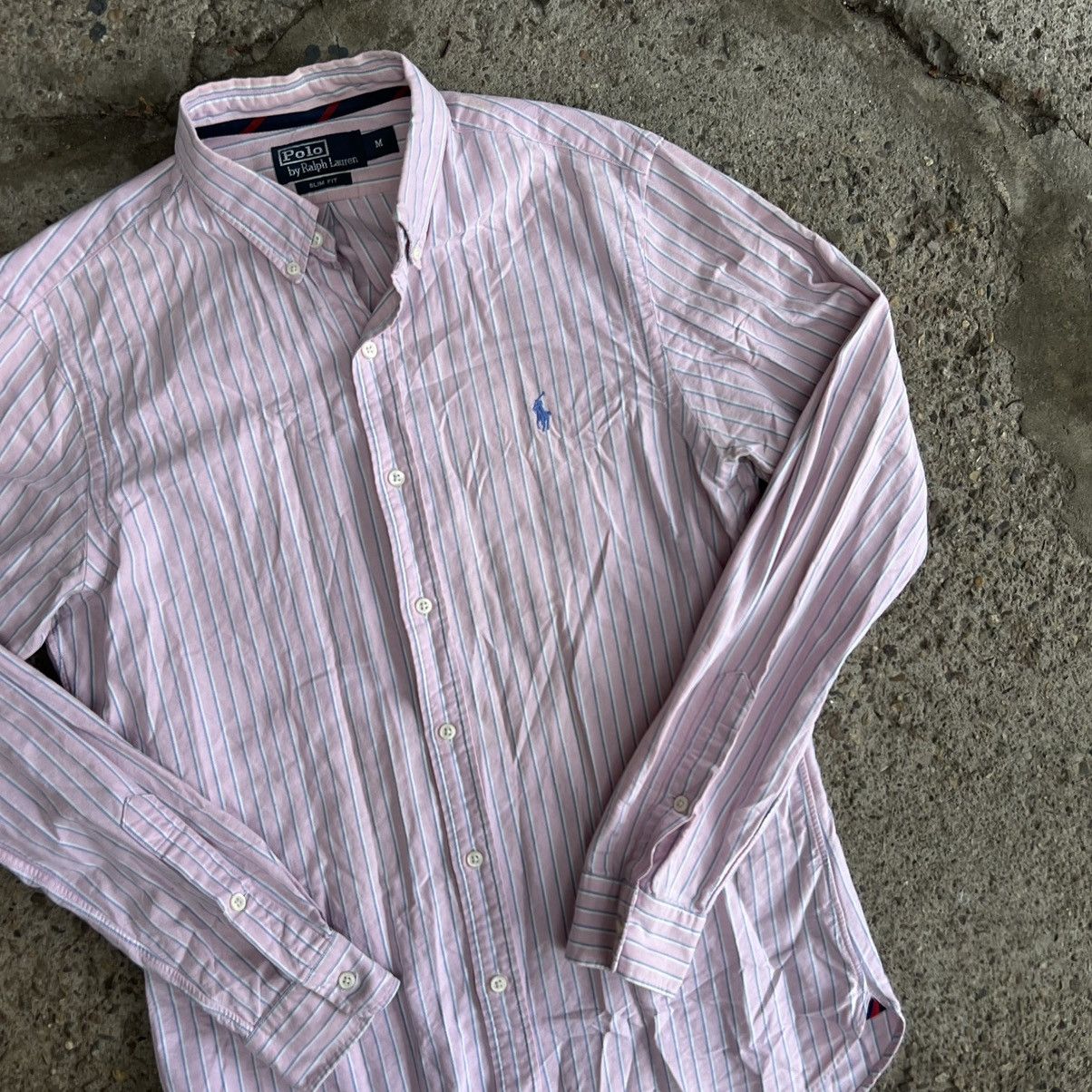 Polo Ralph Lauren × Vintage 🎠Men’s Vintage 90s Shirt Button Up Striped Luxury Tee🎠 Size US M / EU 48-50 / 2 - 4 Thumbnail