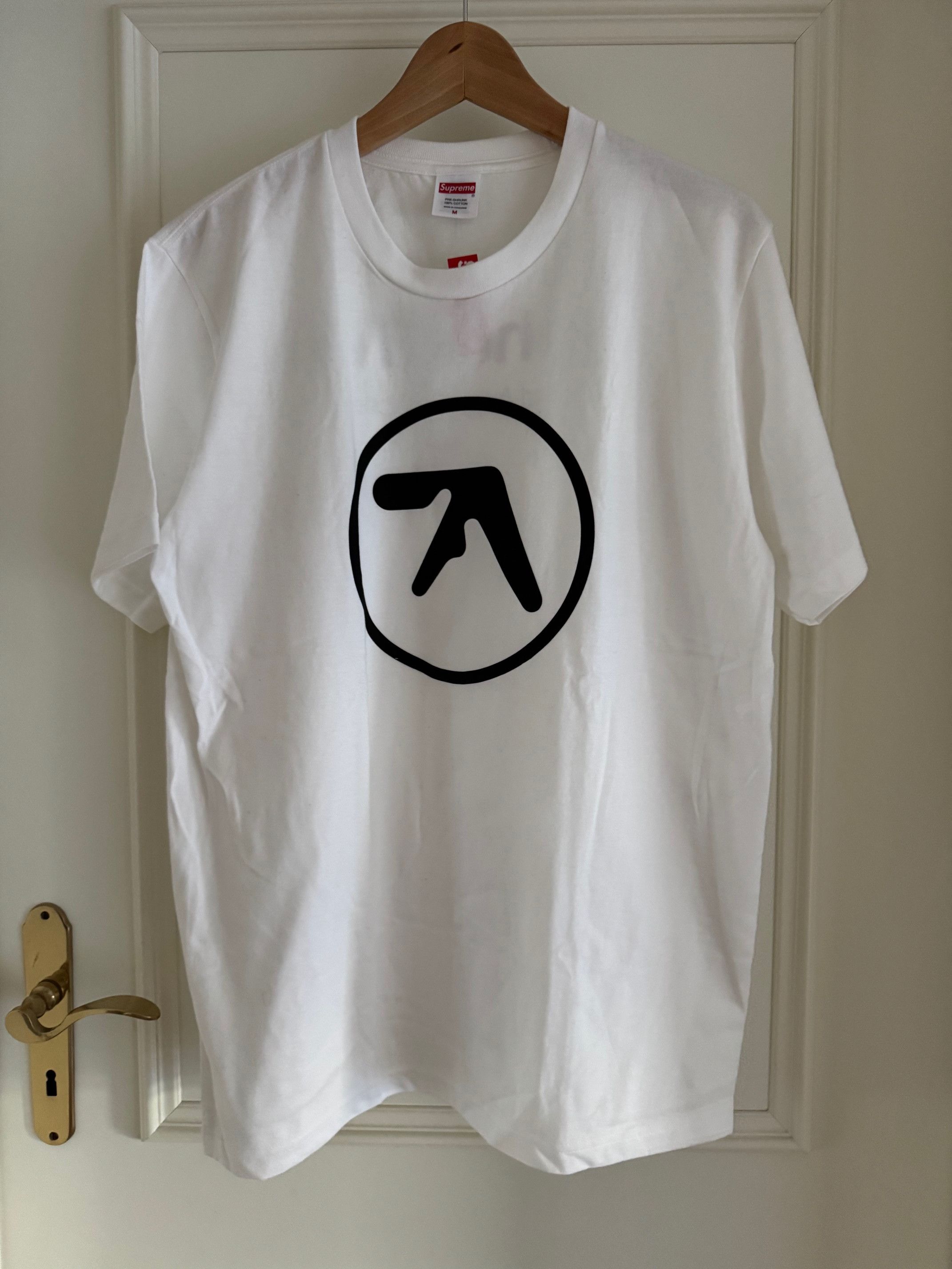 新品25awSupreme×aphex twin写真バックプリントシャツ白L