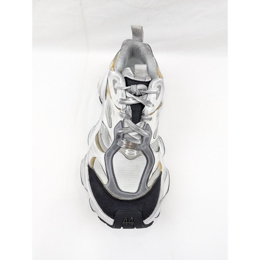 Balenciaga o1rshd1 Q:2 / Suede Mesh Cargo Sneakers in White/Grey Size US 11 / EU 44 - 7 Thumbnail