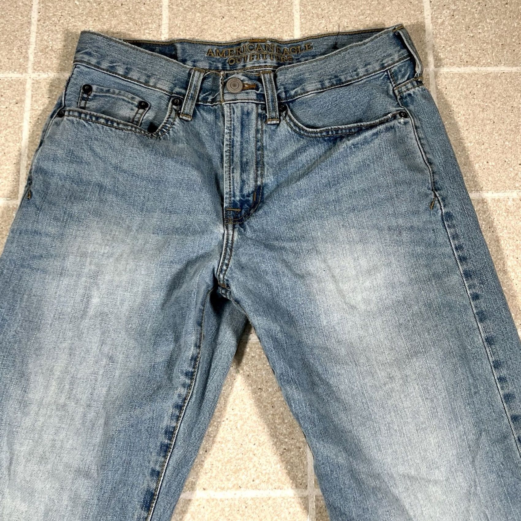 American Eagle Outfitters American Eagle Outfitters Jeans Bootcut Men 28x30 Light Wash Blue Baggy Classic Size US 28 / EU 44 - 4 Thumbnail