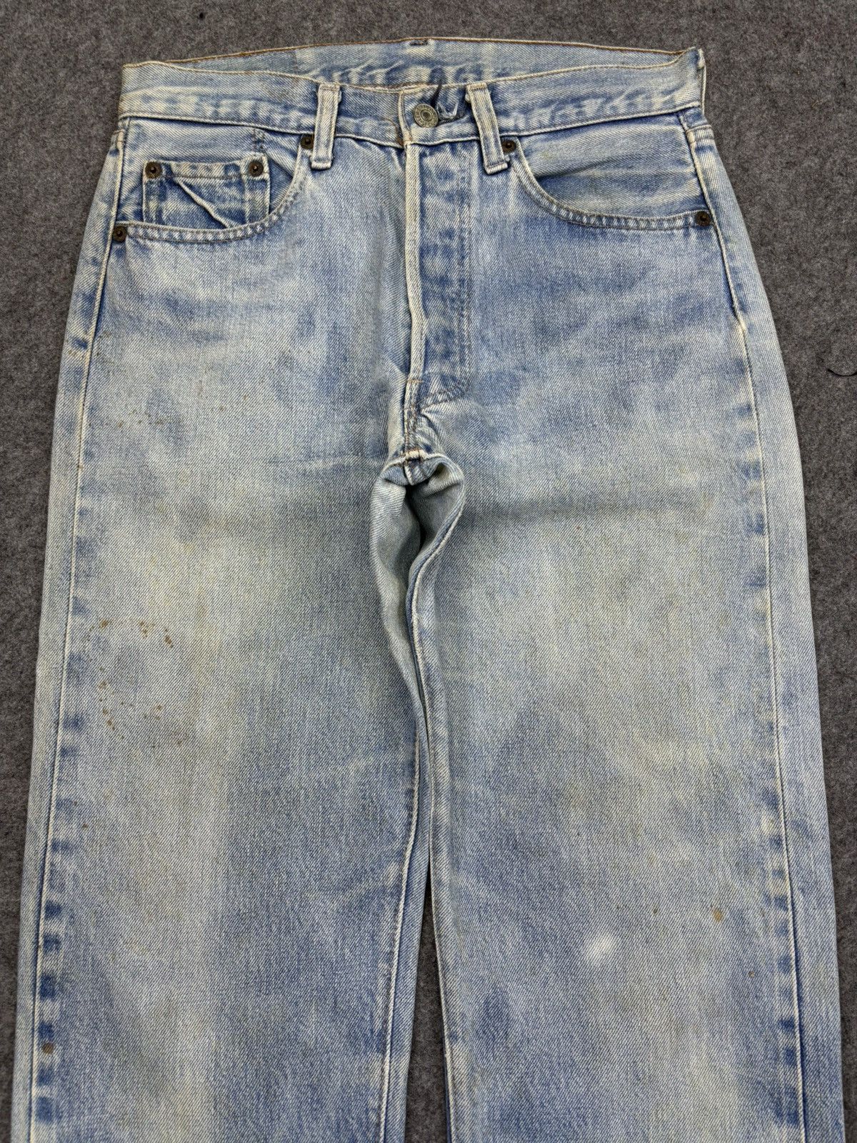 Levi's Vintage 80s Levis 501 Button #6 Selvedge USA Denim F791 Size US 28 / EU 44 - 3 Thumbnail