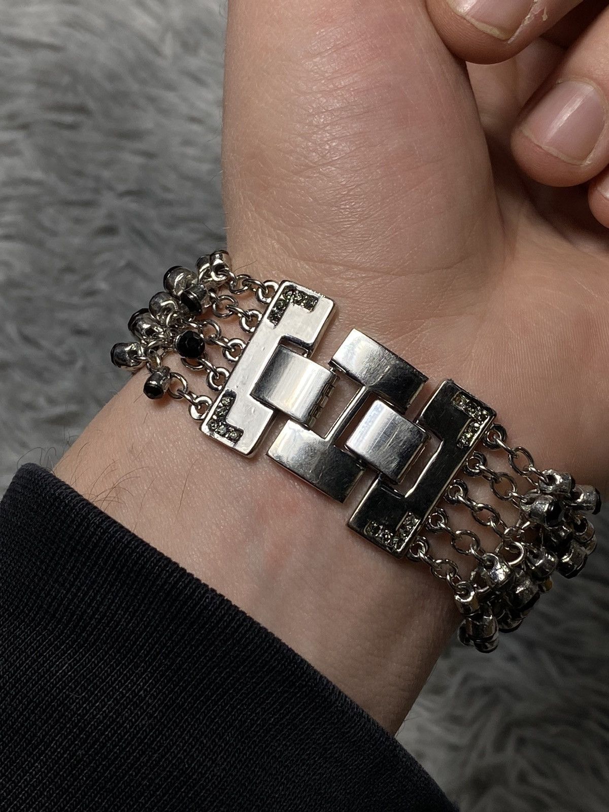 Japanese Brand × Jewelry × Vintage White Black House Market Bracelet Watch Japanese Brand Size ONE SIZE - 10 Thumbnail