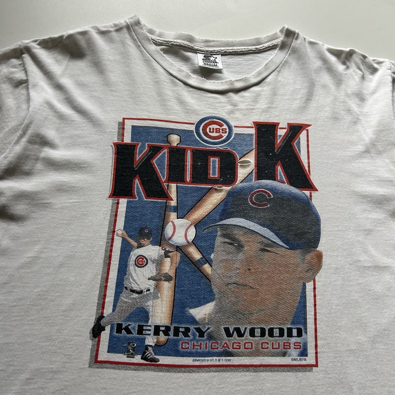 MLB Vintage 90s Starter Chicago Cubs Shirt Medium MLB Kerry Wood Size US M / EU 48-50 / 2 - 2 Thumbnail