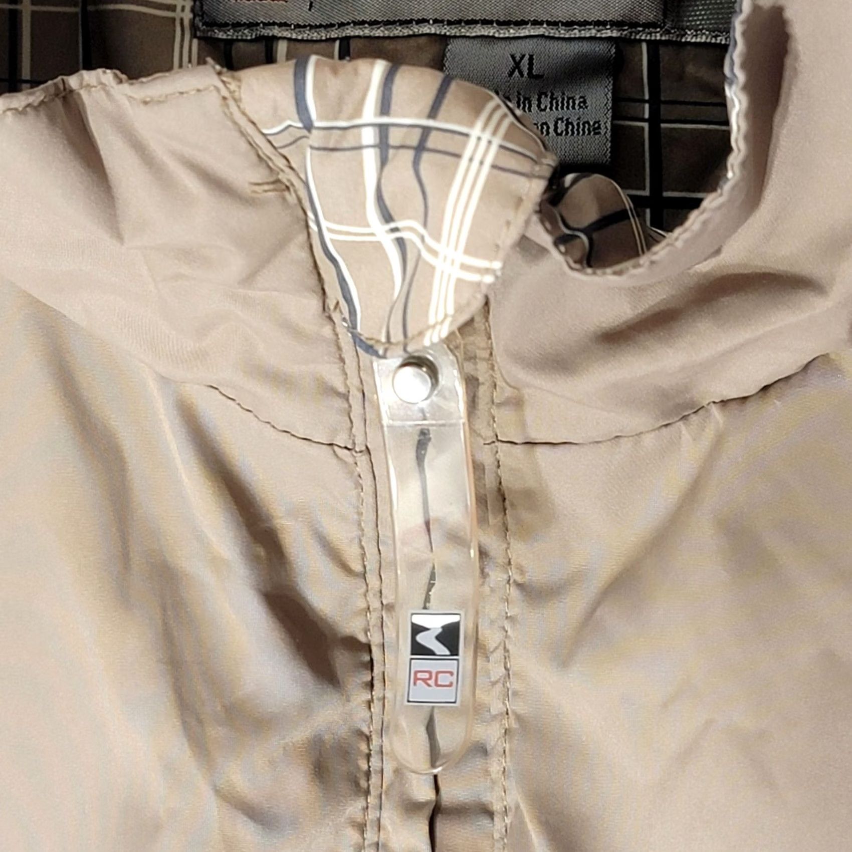 Vintage Rae's Creek Mens Jacket Windbreaker Waterproof Plaid 1/4 Zip Packable Gorpcore Sz XL Tan Size US XL / EU 56 / 4 - 5 Thumbnail