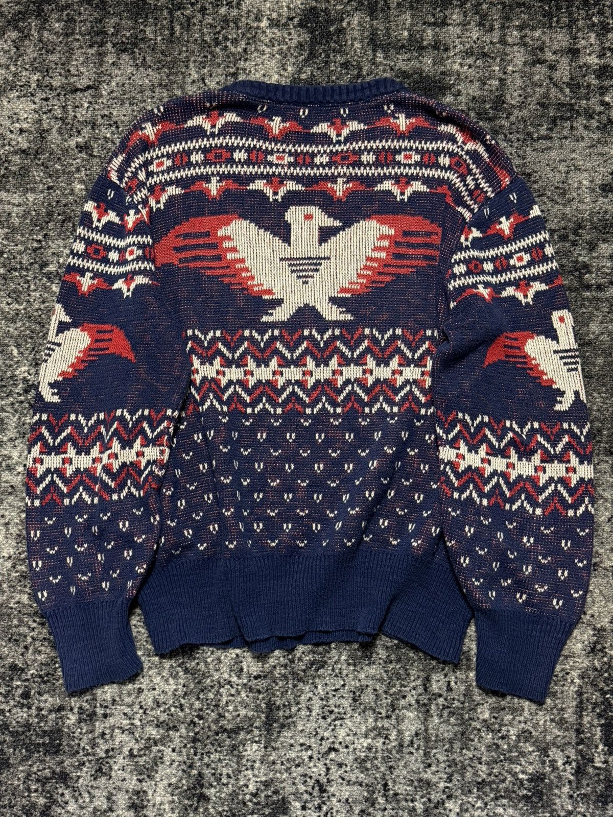Polo Ralph Lauren vintage Polo Ralph Lauren Aztec Eagle linen sweater 2000s Size US L / EU 52-54 / 3 - 9 Thumbnail