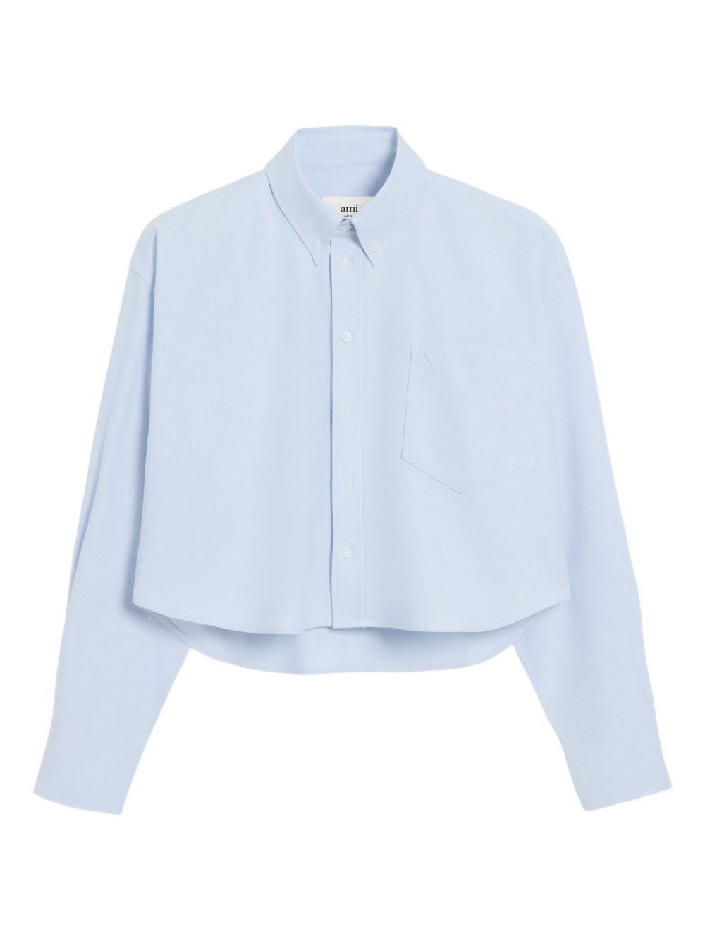 AMI COTTON CROPPED SHIRT Size XS / US 0-2 / IT 36-38 - 1 Thumbnail