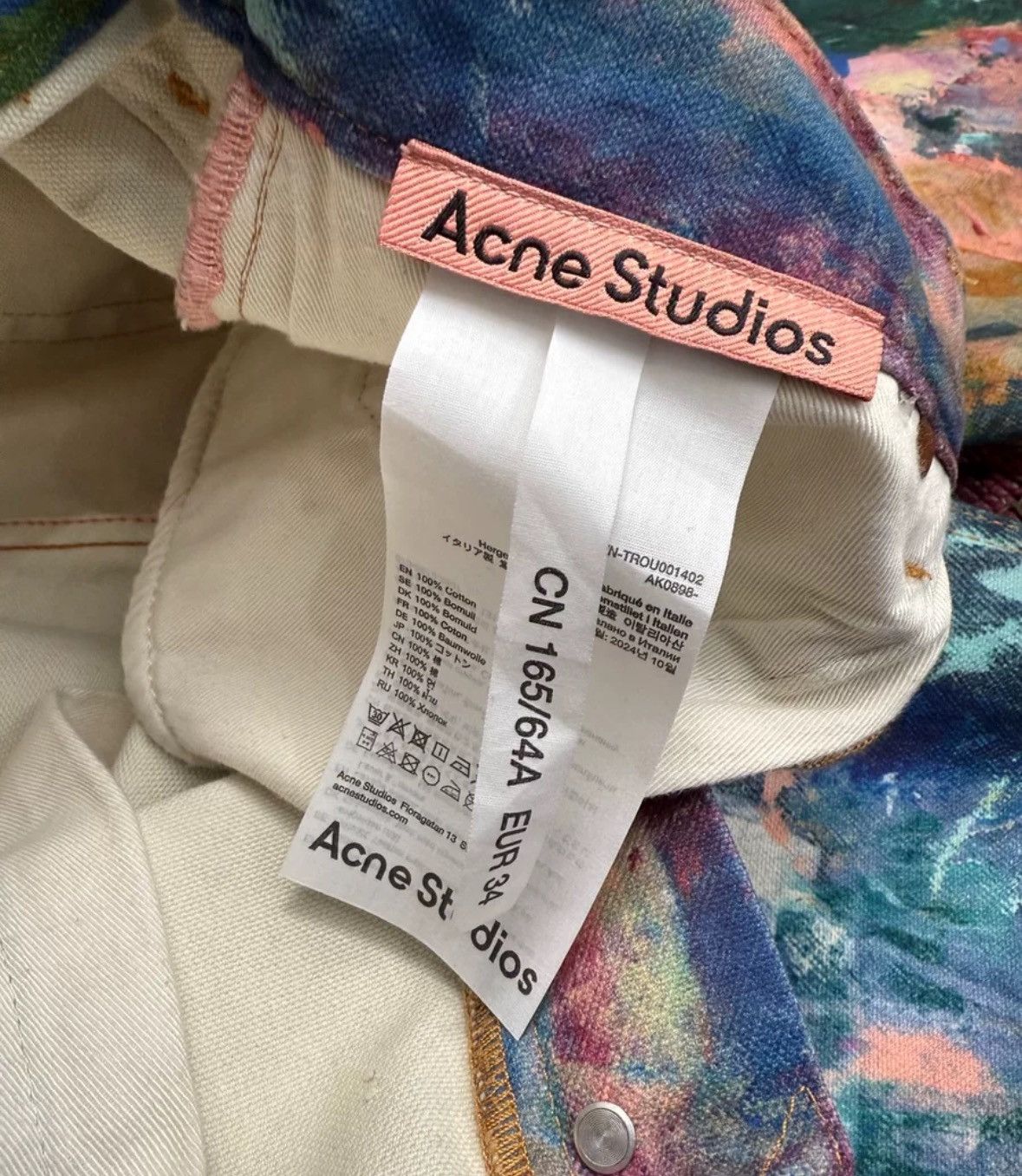 Acne Studios Acne studios Baggy color low-waisted wide-leg pants Size US 34 / EU 50 - 6 Thumbnail