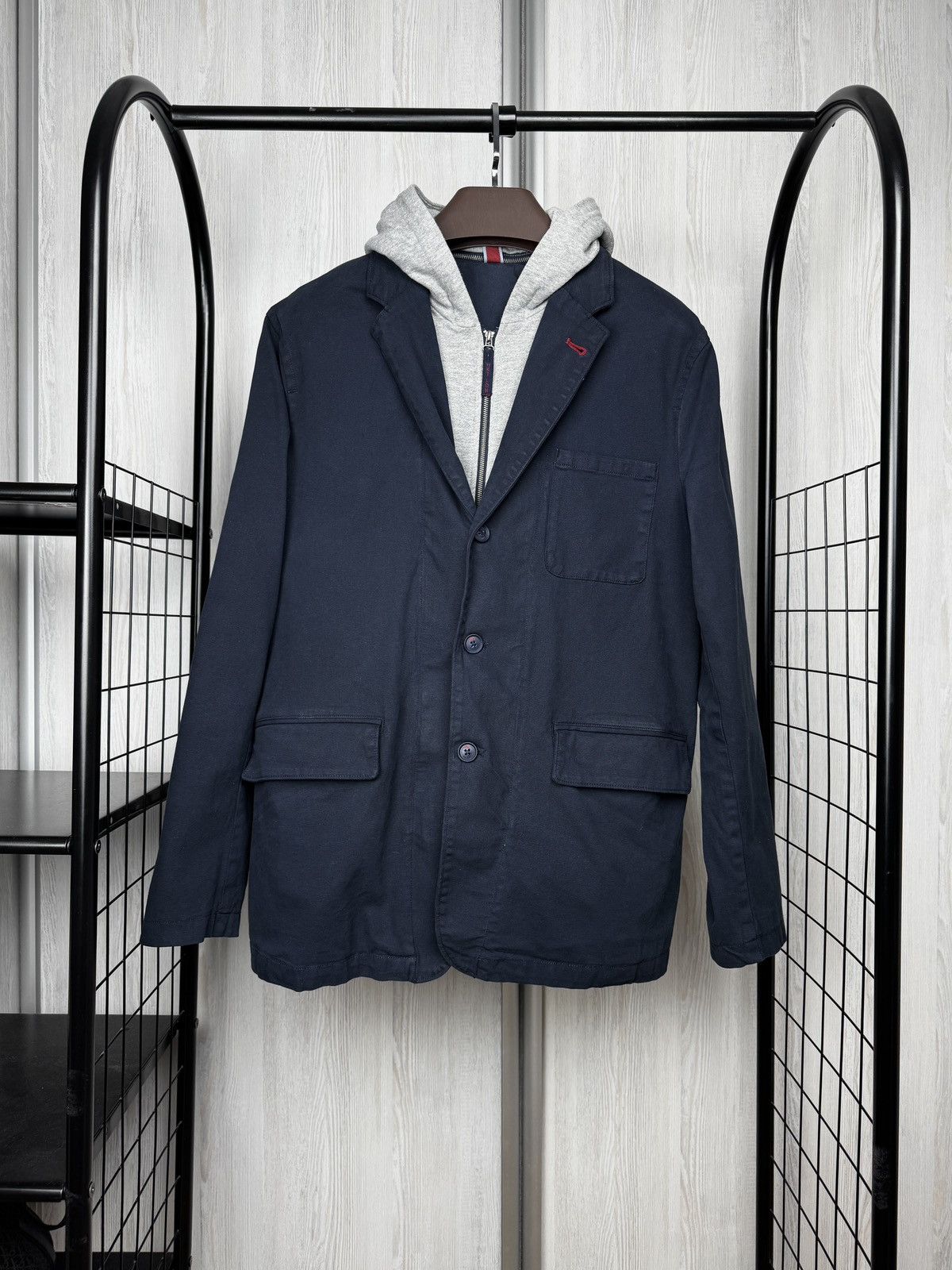 Hackett Hackett London navy blue cotton blazer with hood size 42 Size 42R - 1 Thumbnail