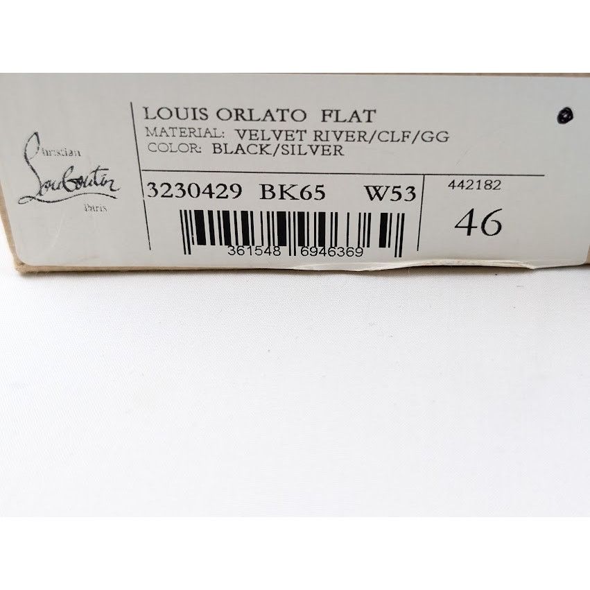 Christian Louboutin o1rshd1 Louis Orlato Flat Hi-Top Sneakers in Black/Silver Size US 13 / EU 46 - 19 Thumbnail