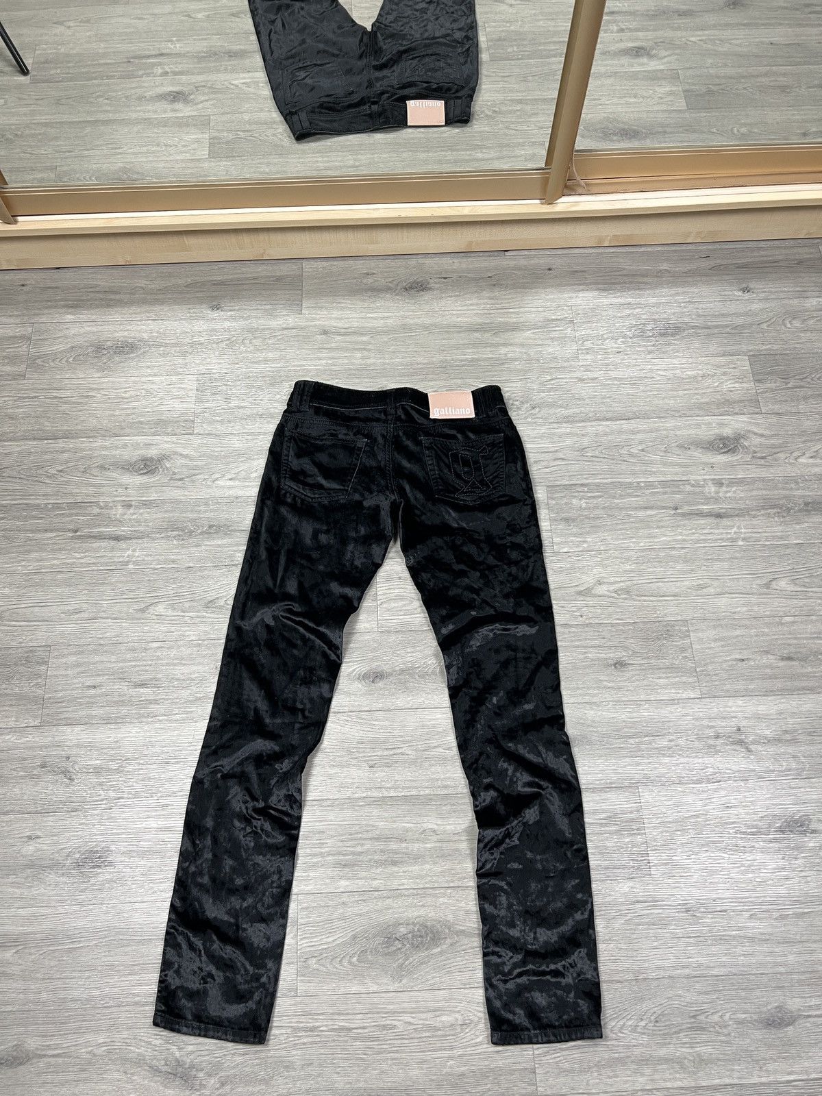 John Galliano John Galliano Women's Black Velvet Velour Skinny Jeans it 42 Size 28" / US 6 / IT 42 - 1 Thumbnail