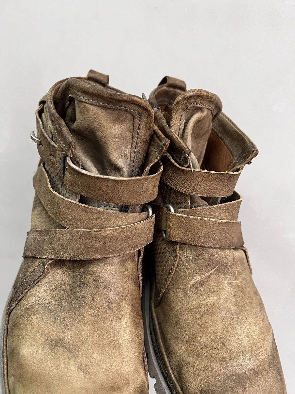 A.S.98 Vintage ankle chunky moto boots a.s. 98 belted guidi style Size US 8 / EU 41 - 4 Thumbnail