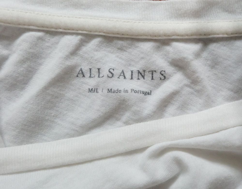 Allsaints AllSaints T-Shirt White Graphic Longline Size US XXL / EU 58 / 5 - 2 Thumbnail