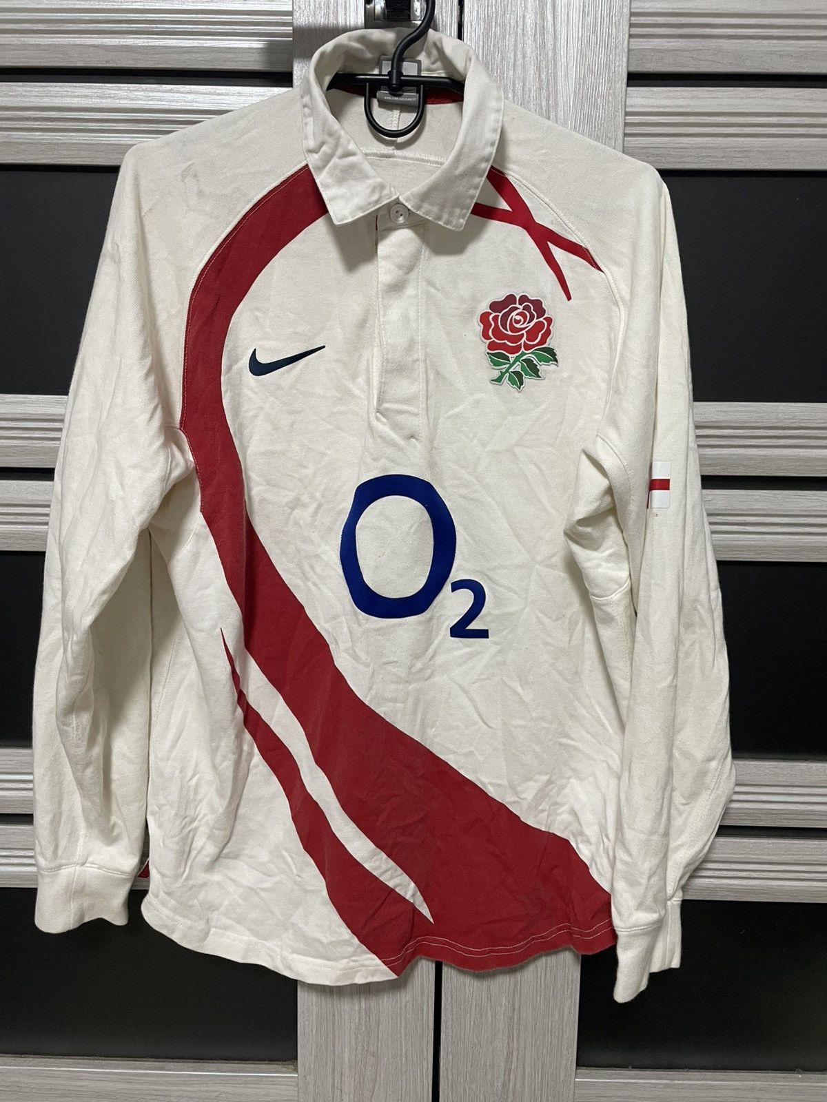 Nike × Vintage Vintage 2007 England Longsleeve Rugby Jersey Y2K O2 Shirt Size US M / EU 48-50 / 2 - 1 Thumbnail