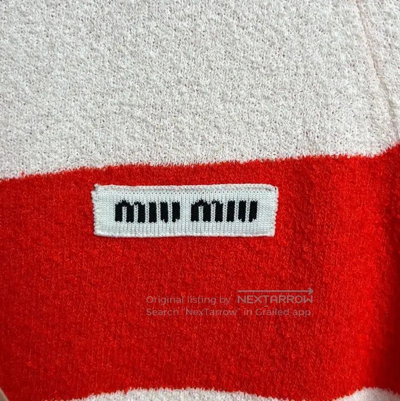 Miu Miu Miu Miu Short Sleeve Striped Top . Size M / US 6-8 / IT 42-44 - 7 Thumbnail