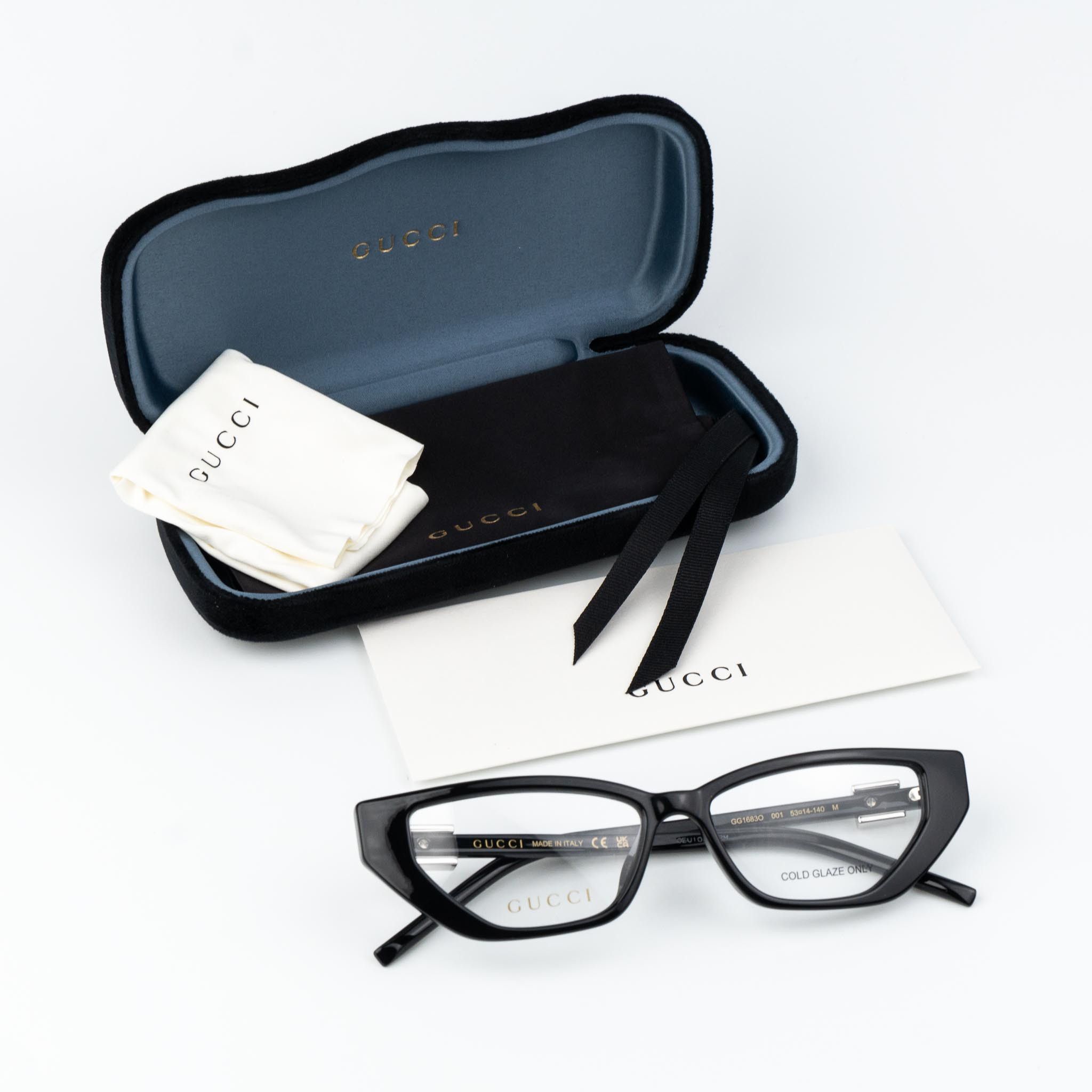 Gucci Gucci Women Eyeglasses Cat Eye GG1683O 001 NEW AUTHENTIC Size ONE SIZE - 8 Thumbnail