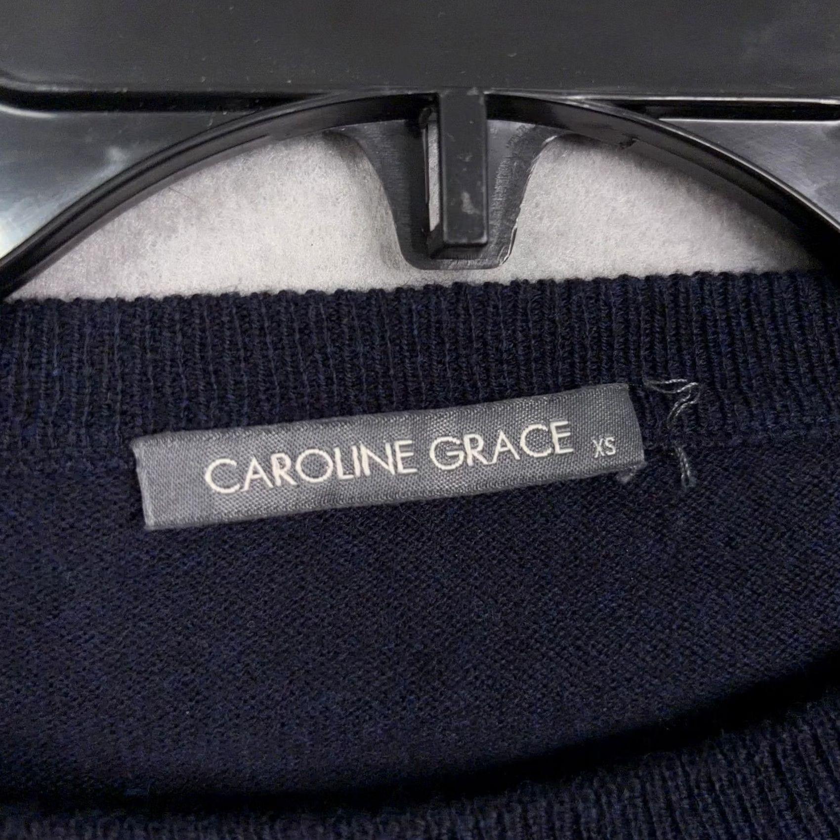 Vintage Caroline Grace Sweater Womens XS Blue Cotton Cashmere Newport Graphic Pullover Shirt Size XS / US 0-2 / IT 36-38 - 5 Thumbnail