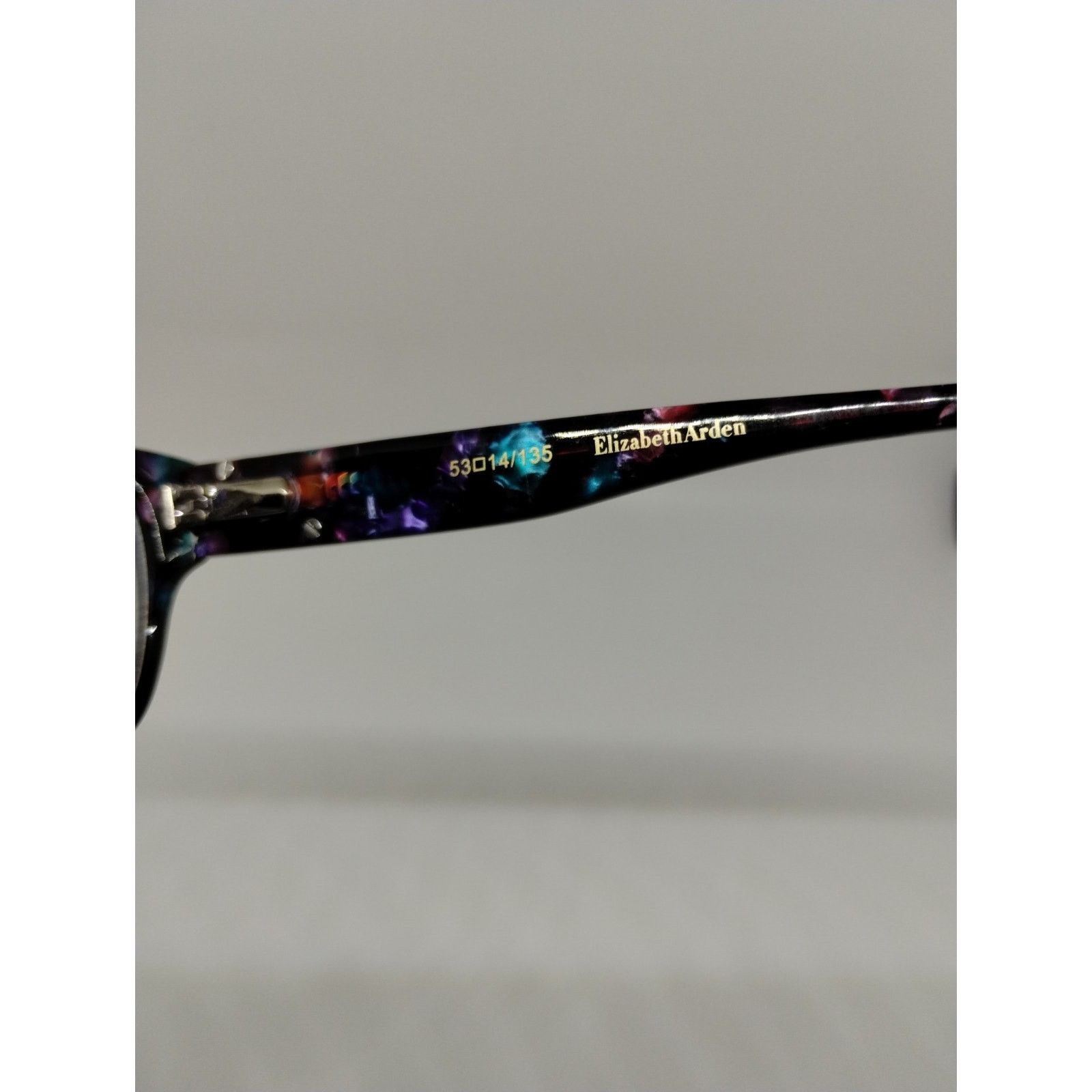 Vintage Elizabeth Arden EA 1098-2 Women Eyeglass Frames Black Multic Size ONE SIZE - 6 Thumbnail