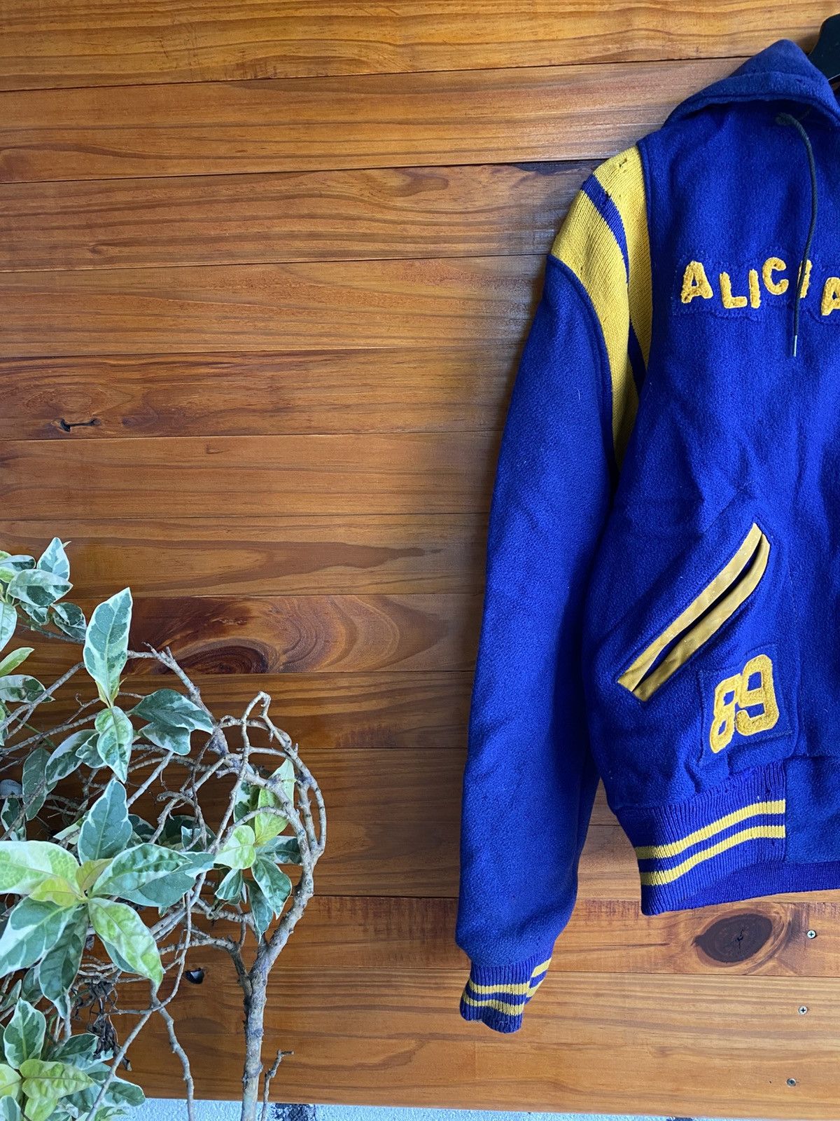 Vintage Vintage Nelson’s Varsity Jacket “Alicia” Blue Yellow Wool Size US S / EU 44-46 / 1 - 6 Thumbnail