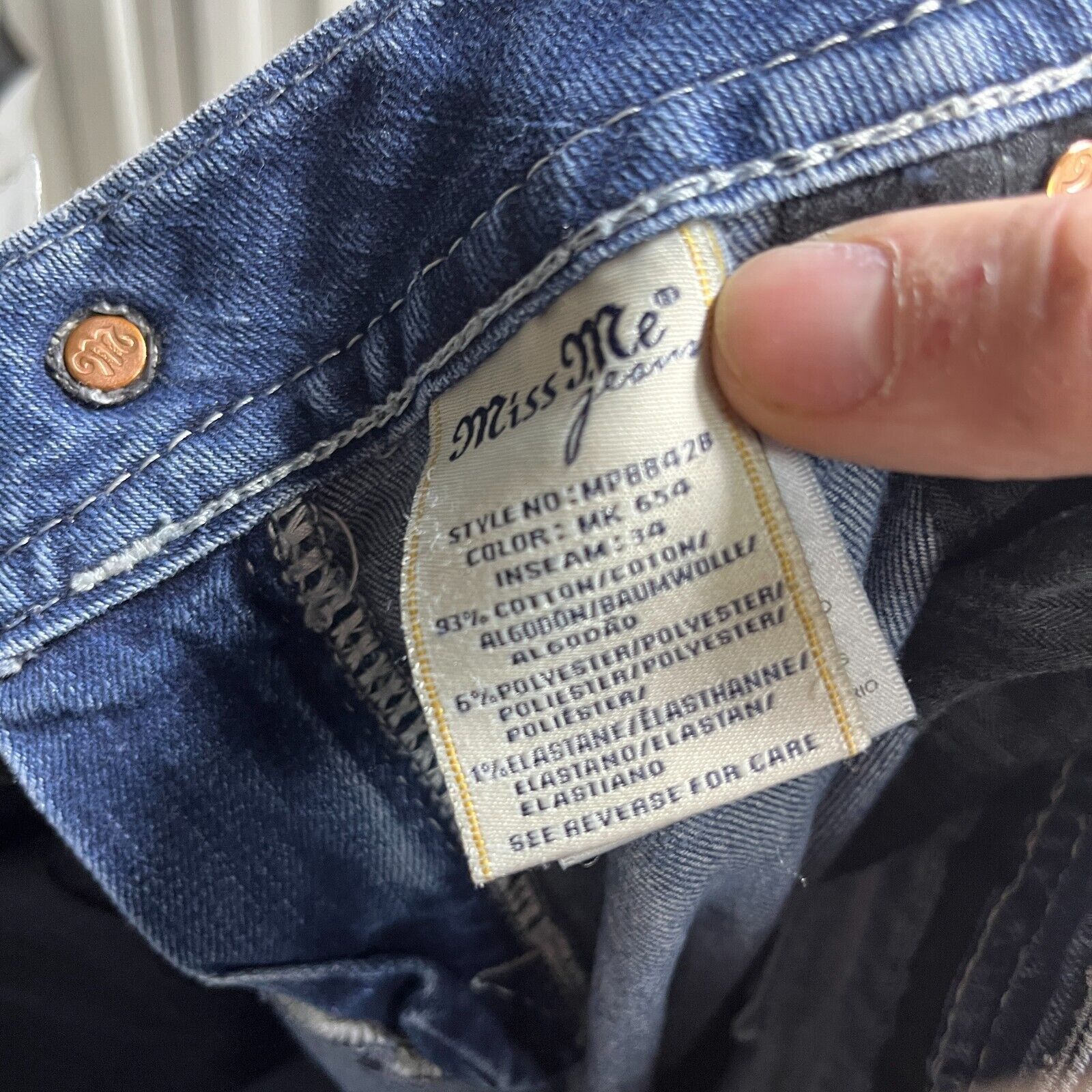 Miss Me × Vintage Vintage Y2K Miss Me Jeans Mid Rise Boot Flare Size 30 x 34 Size 30" / US 8 / IT 44 - 8 Thumbnail