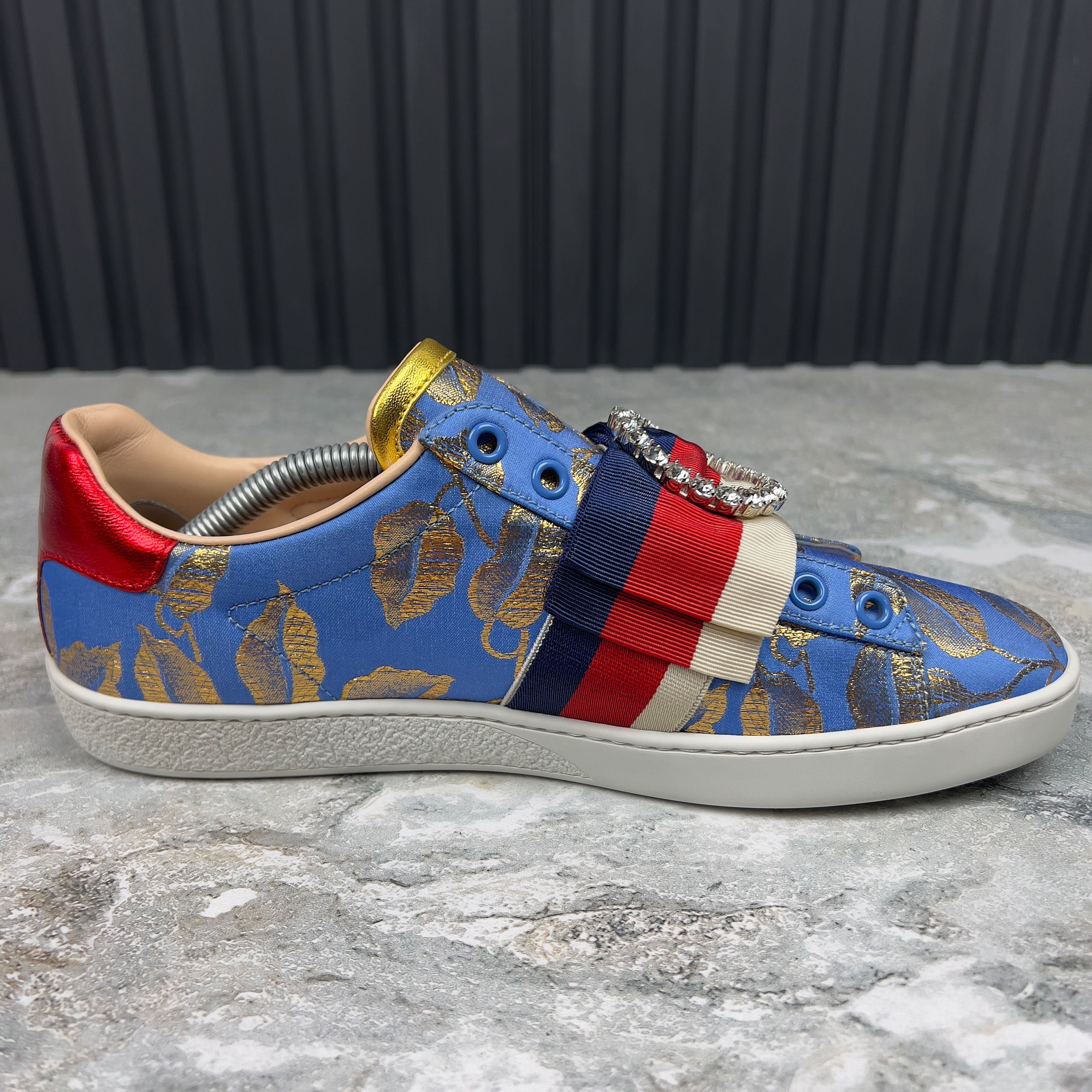 Gucci GUCCI Ace Sneakers Crystal Sylvie Lace Size US 7.5 / IT 37.5 - 6 Thumbnail