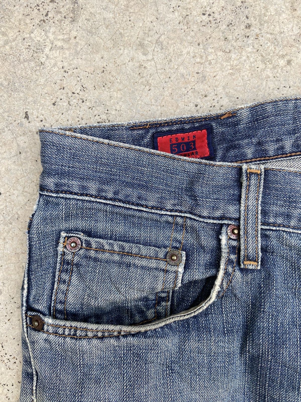 Beauty Beast Vintage Edwin Short jeans distressed if six was nine Size US 32 / EU 48 - 5 Thumbnail