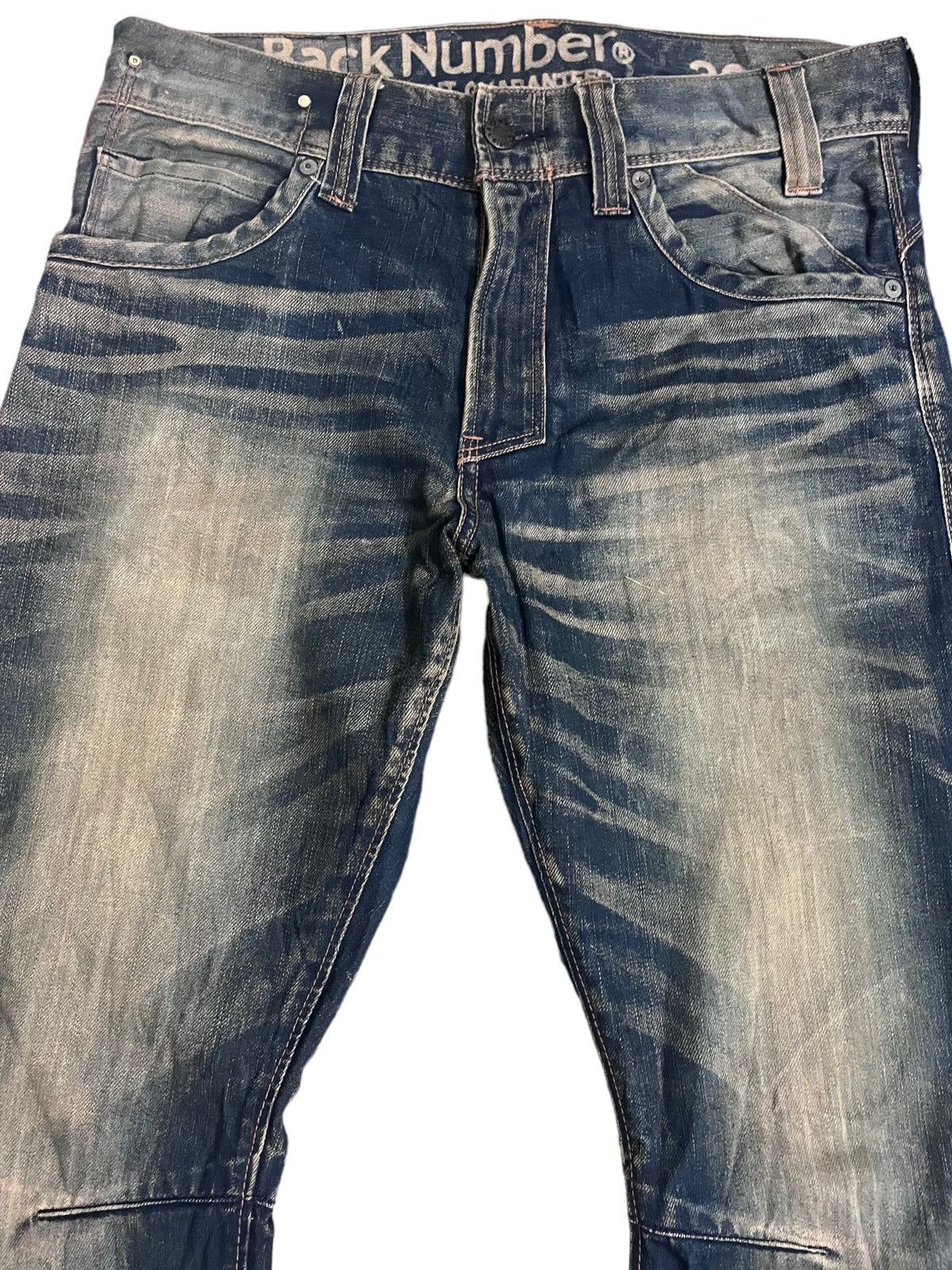 Japanese Brand Vintags Mudwash Back Number Curve Style Jeans Size US 33 - 2 Thumbnail