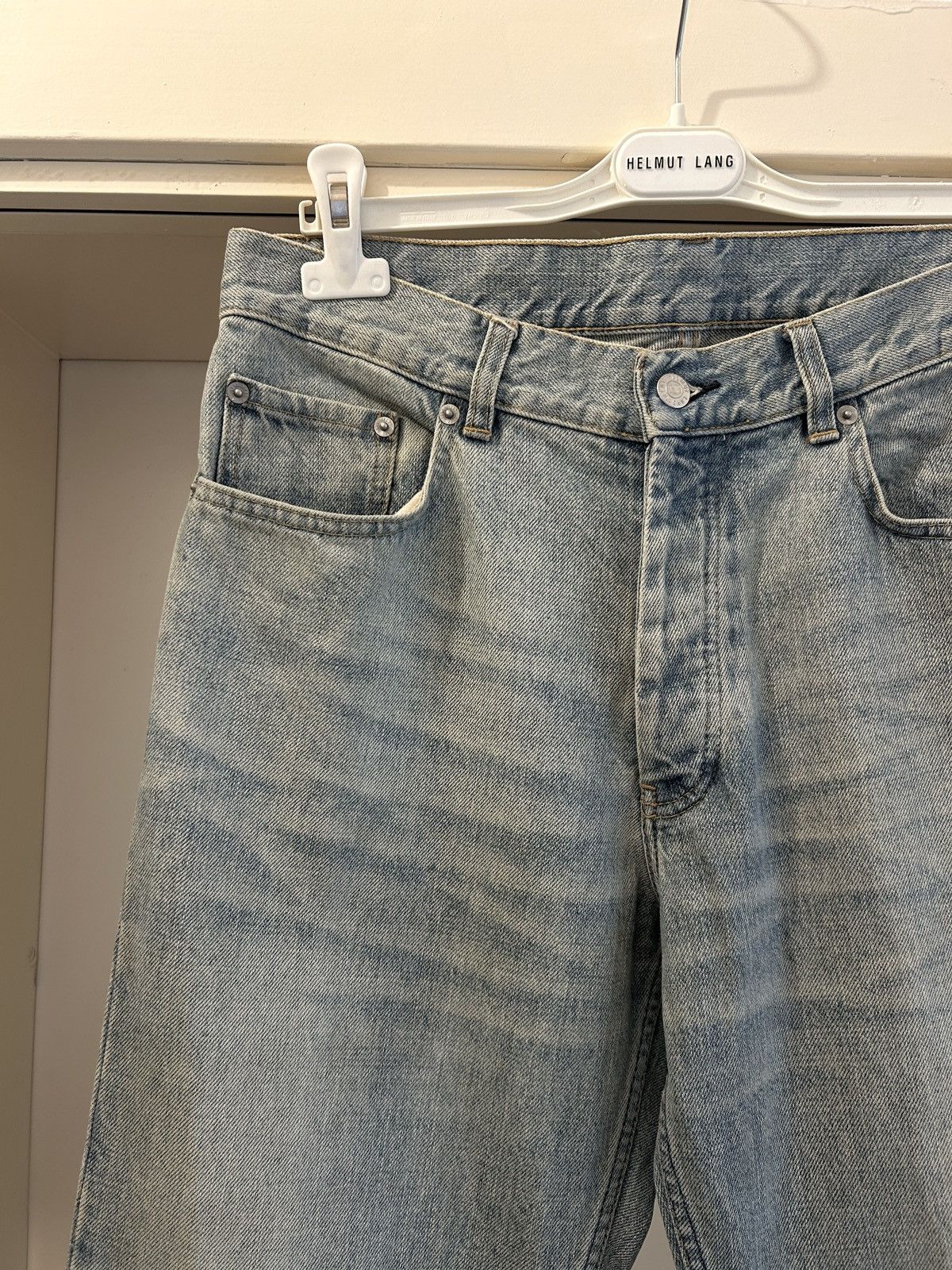 Helmut Lang 2000s classic cut light sanded denim jeans Size US 32 / EU 48 - 4 Thumbnail
