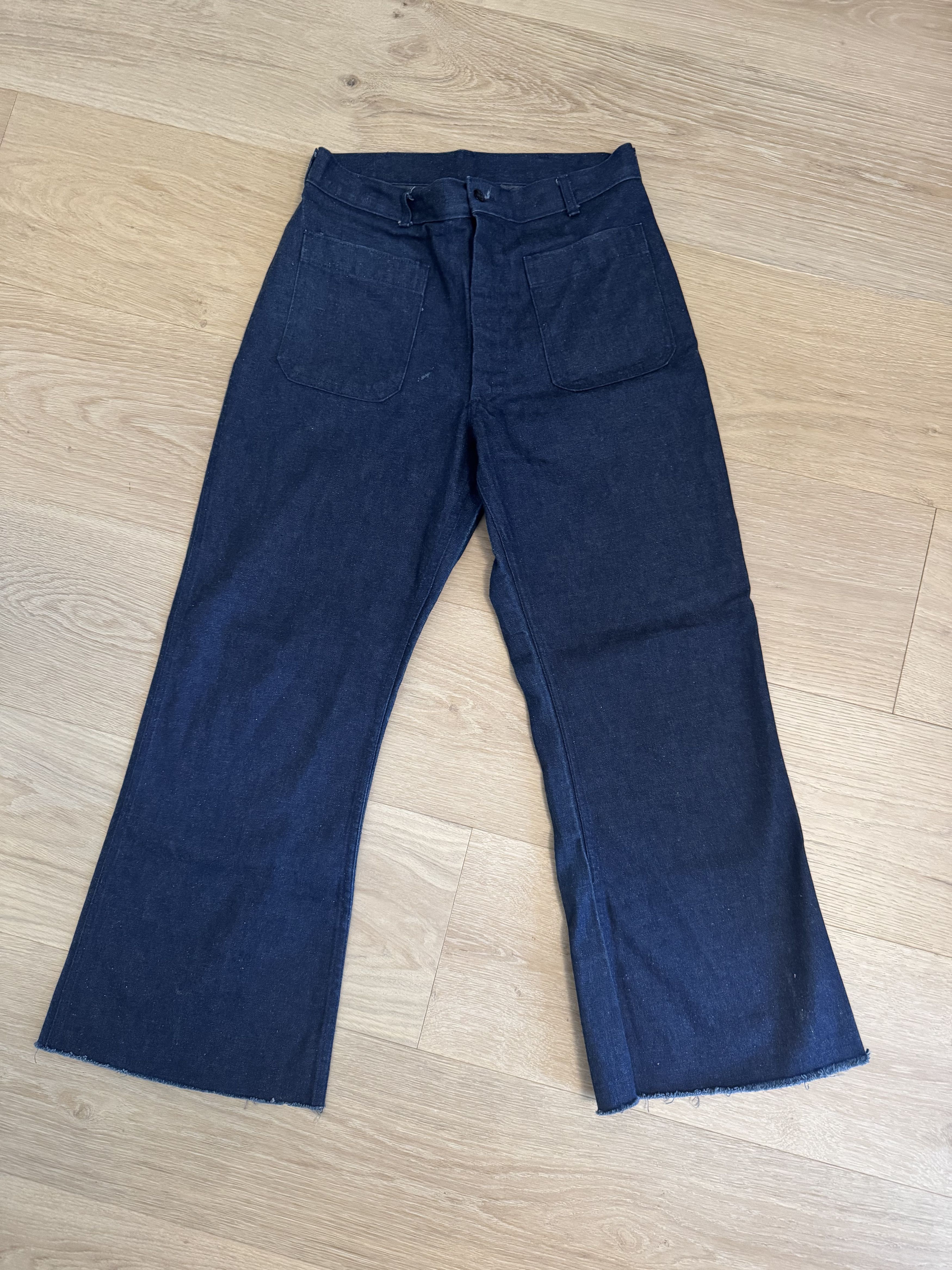 Vintage 80s Denim Utility Trousers Size US 30 / EU 46 - 1 Thumbnail